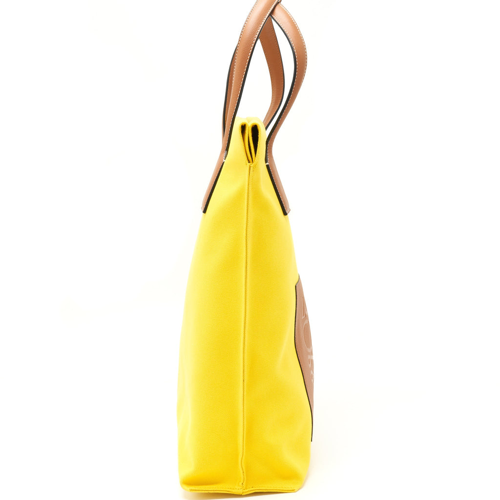 LOEWE TOTE BAG CANVAS YELLOW/GOLD SHW