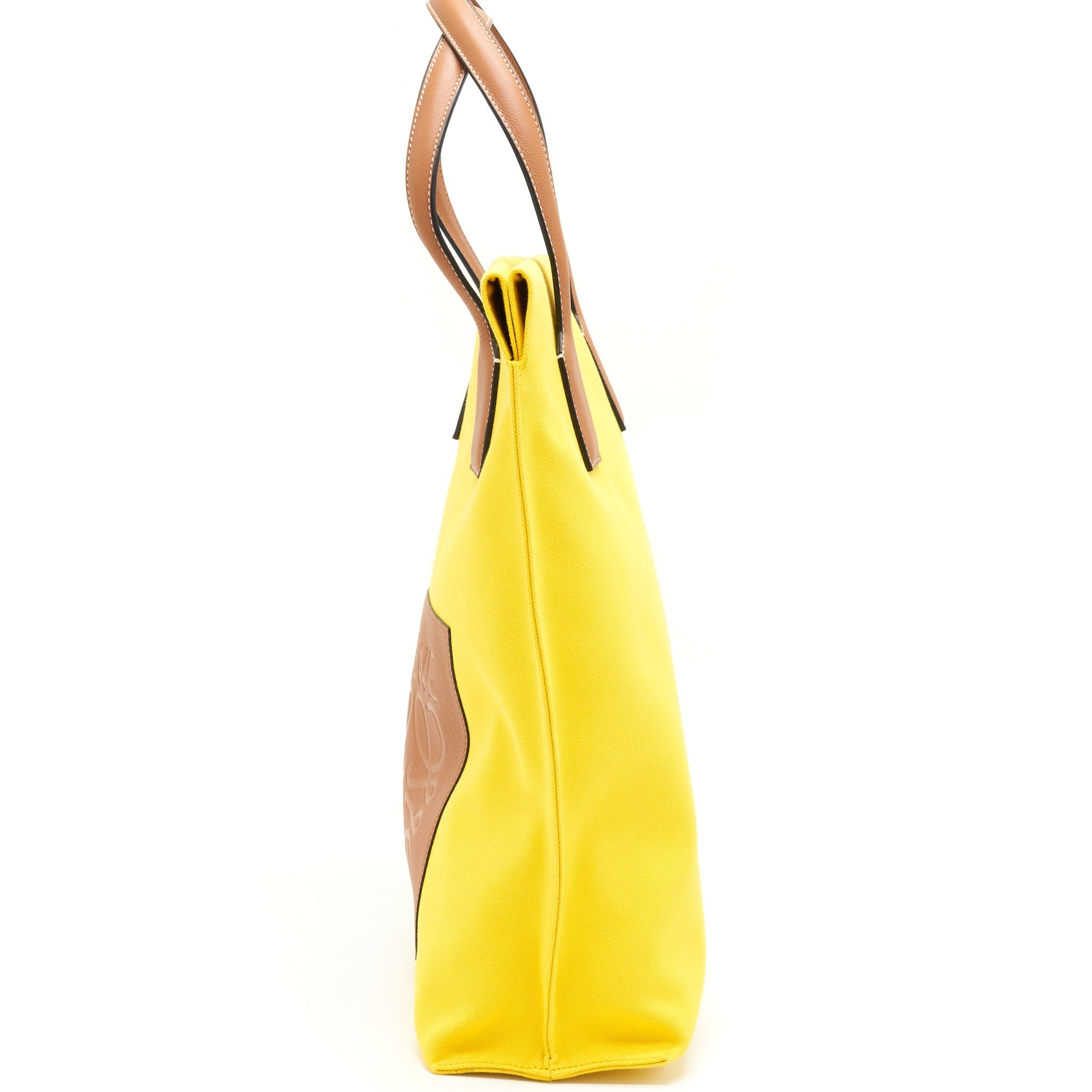 LOEWE TOTE BAG CANVAS YELLOW/GOLD SHW