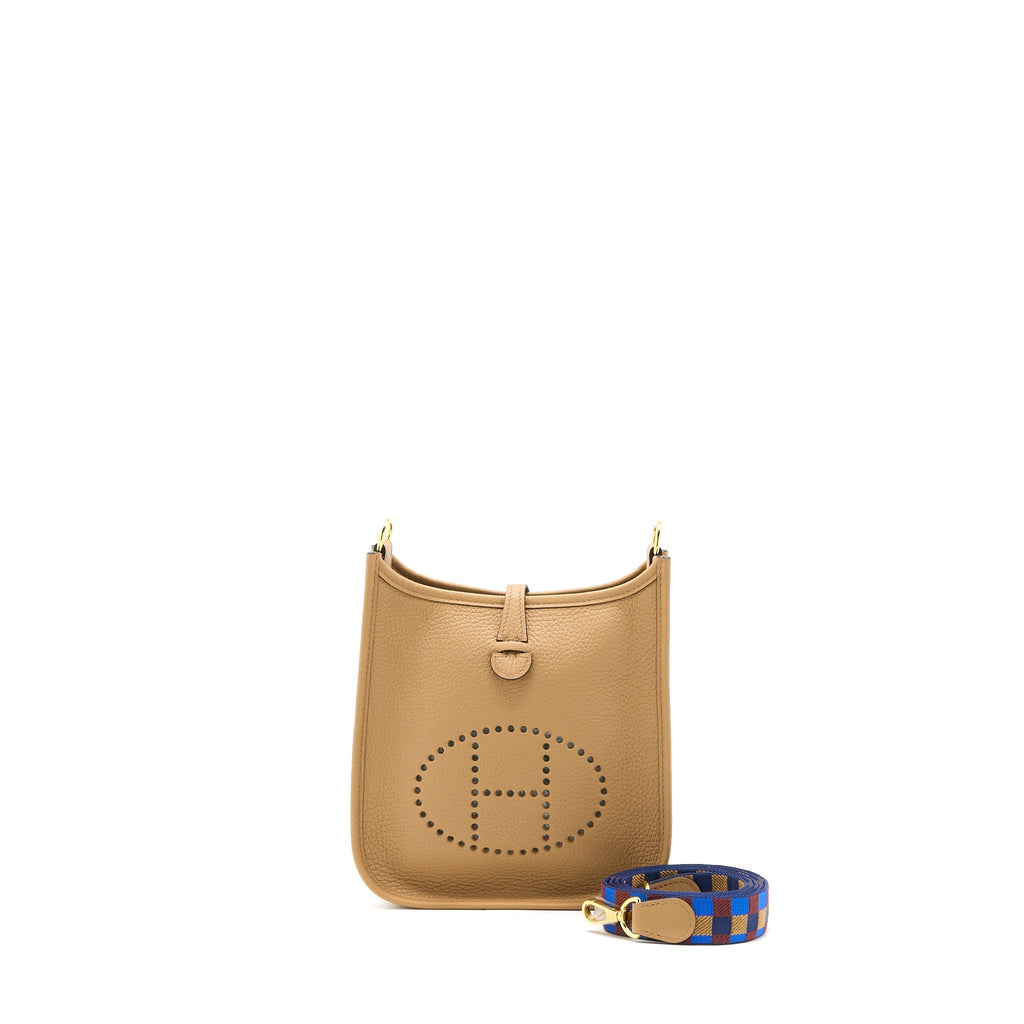 HERMES MINI EVELYNE CLEMENCE CHAI MULTICOLOUR STRAP GHW