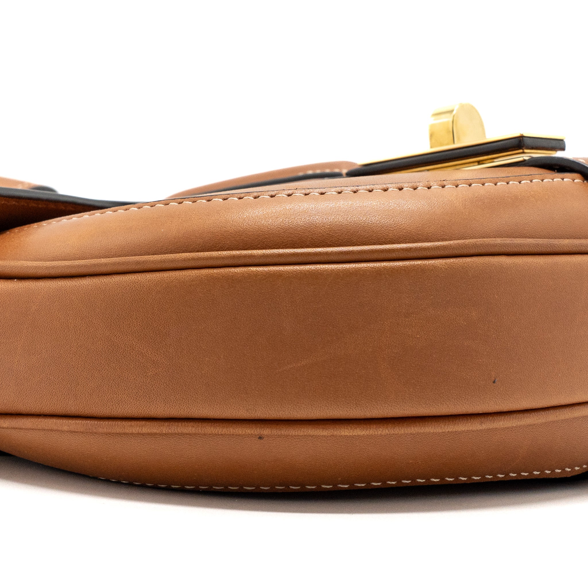 CELINE BESACE BAG CALFSKIN BROWN GHW
