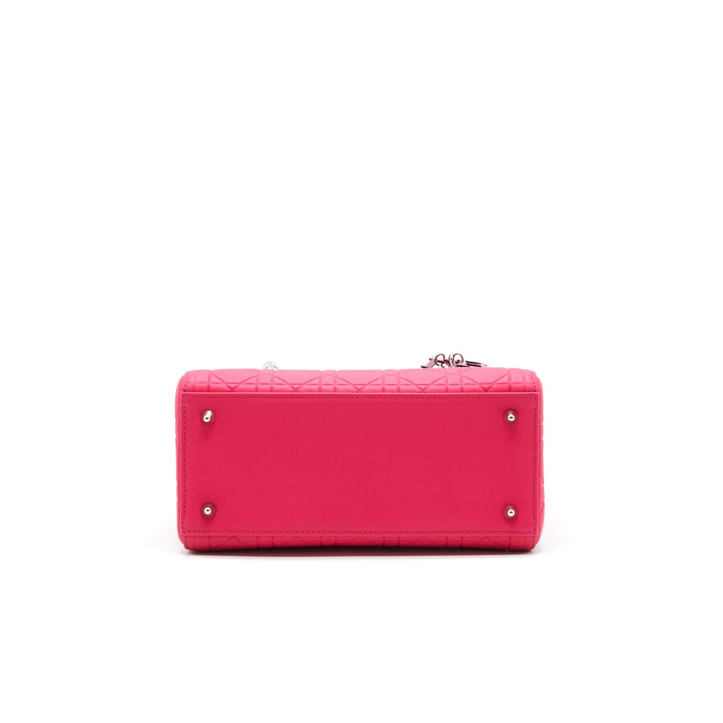 CHRISTIAN DIOR LADY DIOR HOT PINK IN METALLIC PINK HARDWARE