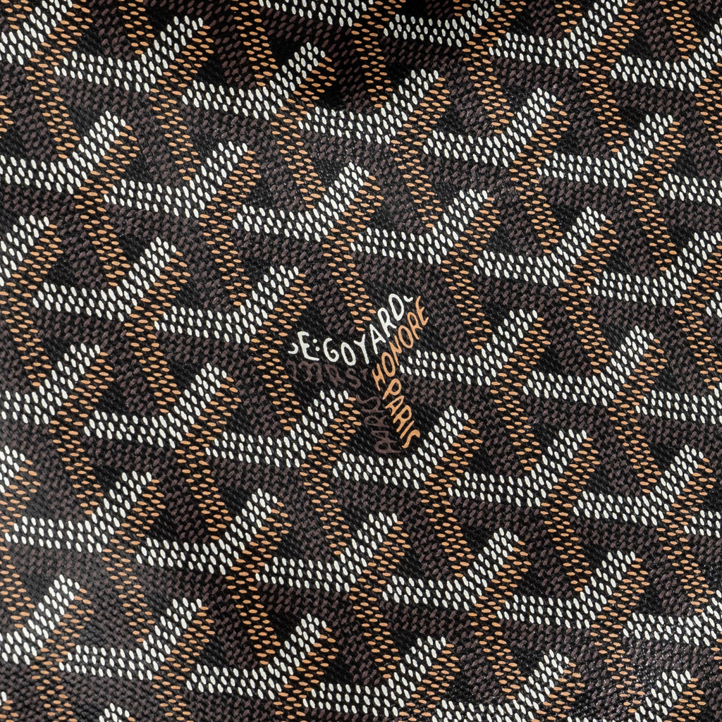 GOYARD SAINT LOUIS PM TOTE BAG GOYARDLINE CANVAS BLACK SHW