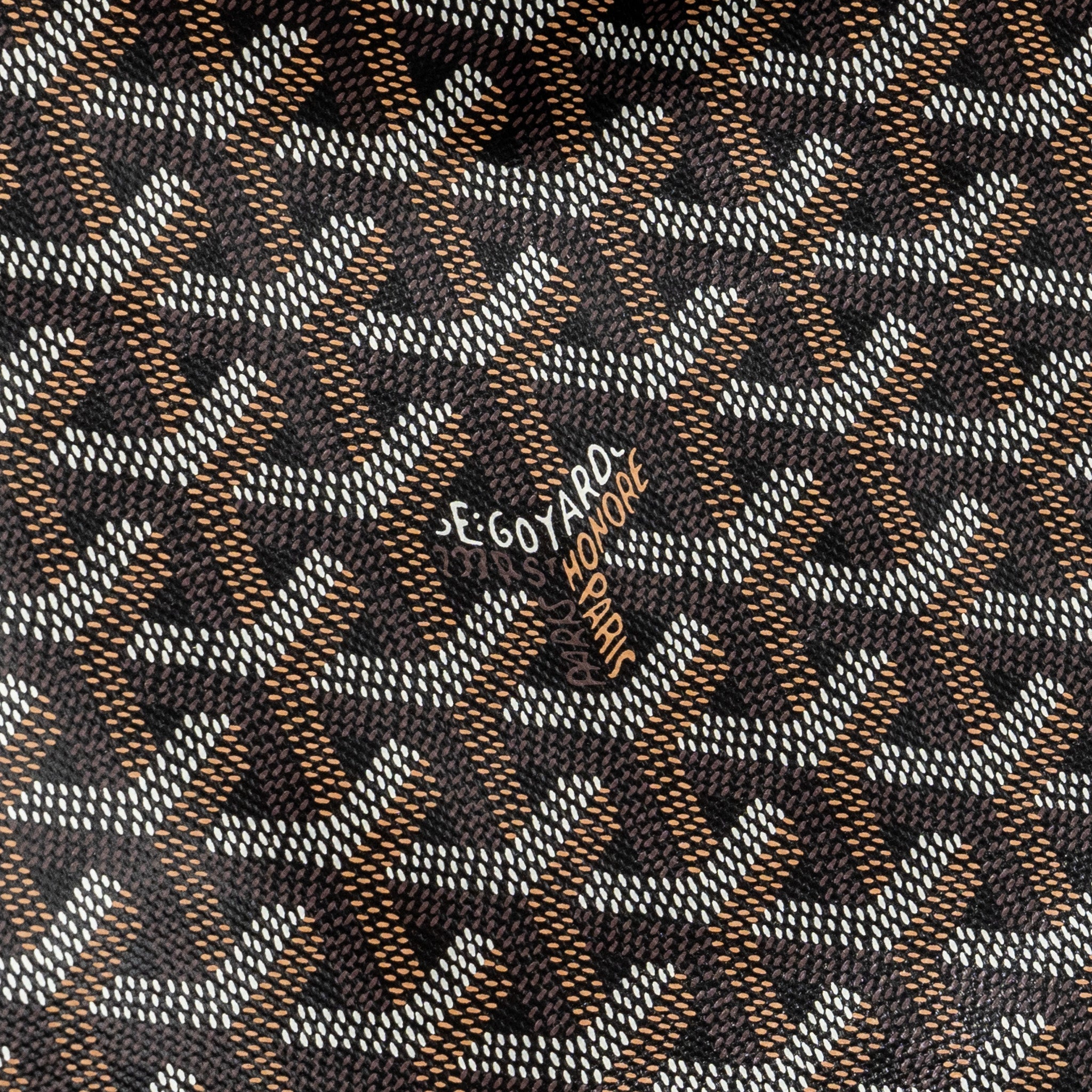GOYARD SAINT LOUIS PM TOTE BAG GOYARDLINE CANVAS BLACK SHW