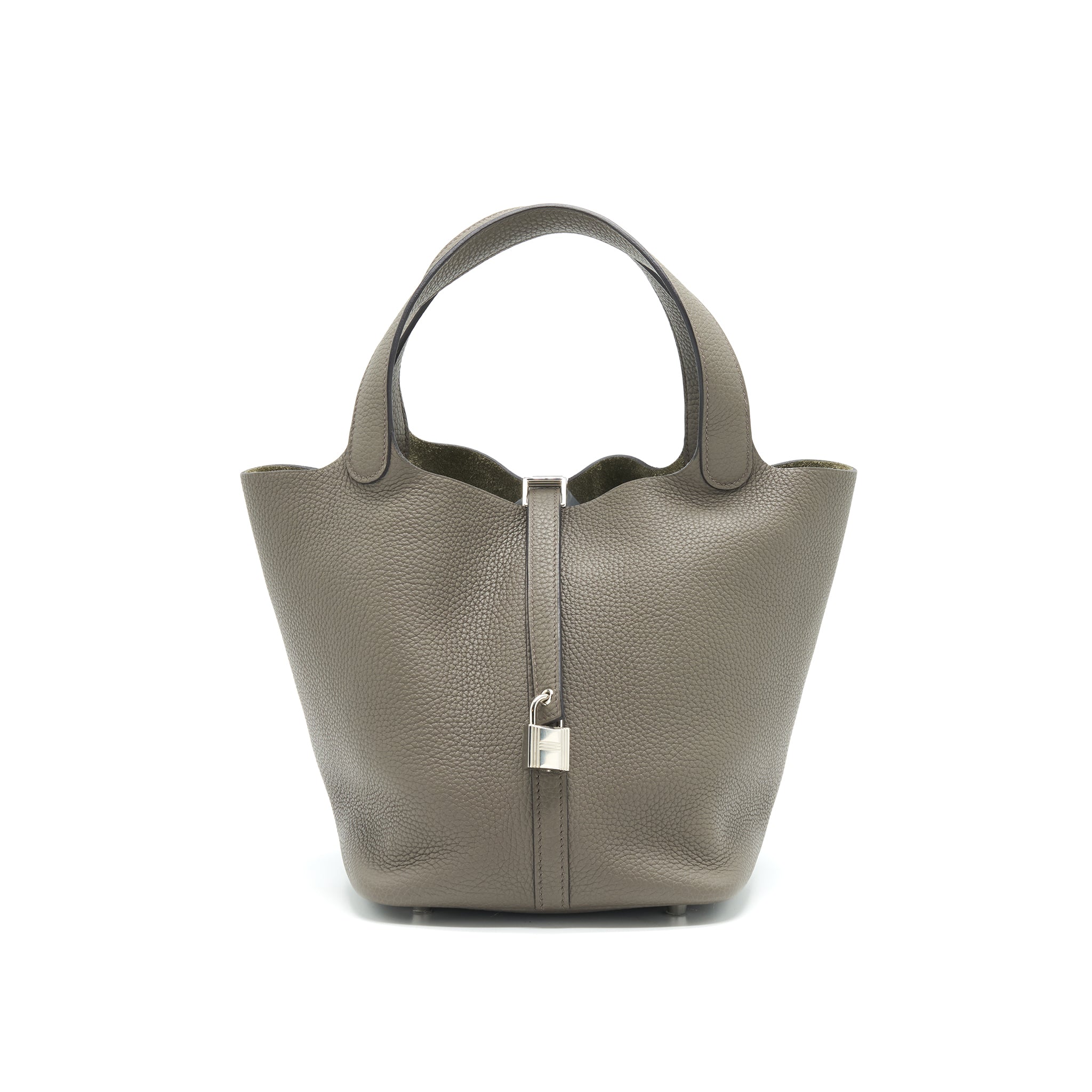 HERMES PICOTIN 22 LOCK BAG GRIS ETAIN SHW