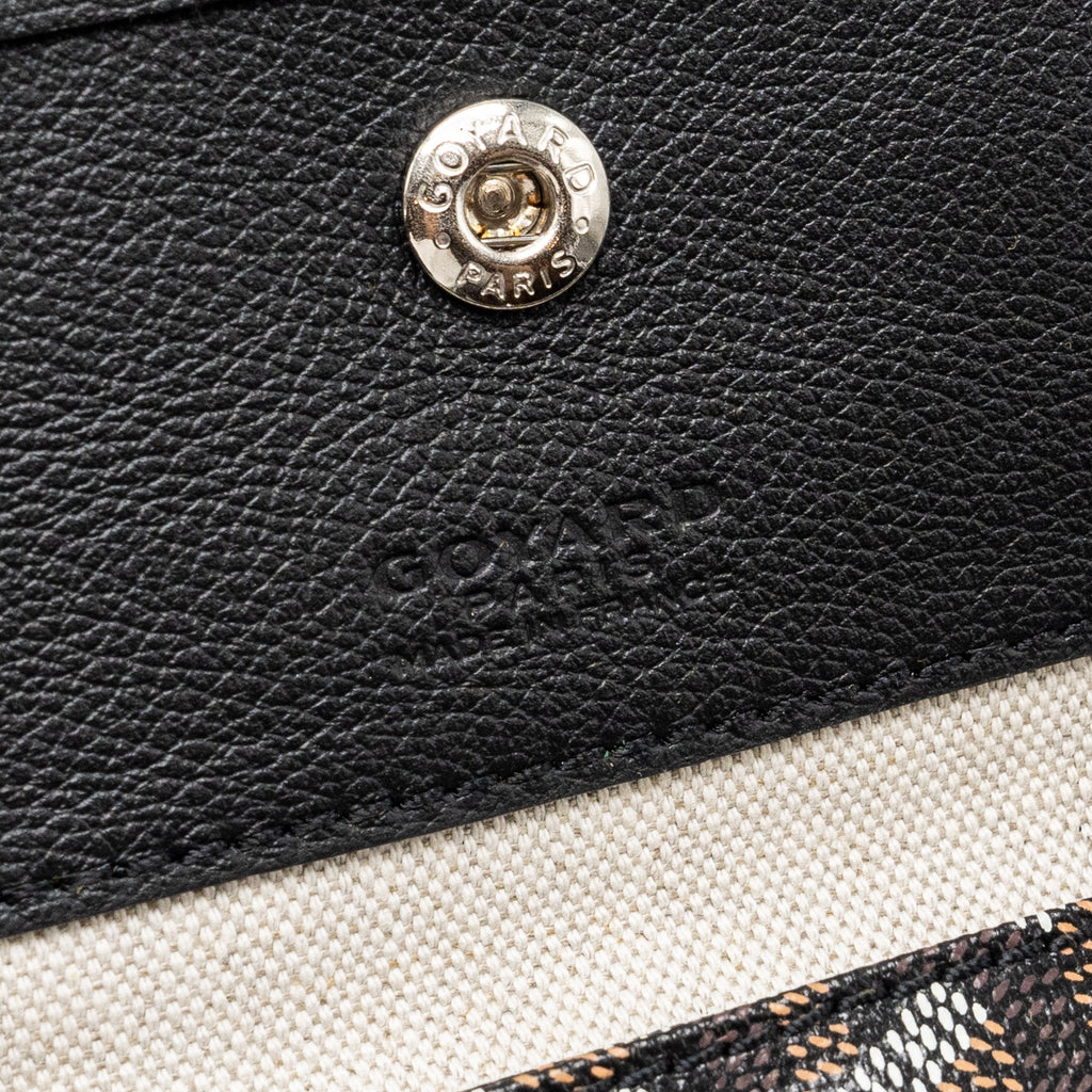 GOYARD SAINT LOUIS PM TOTE BAG GOYARDLINE CANVAS BLACK SHW
