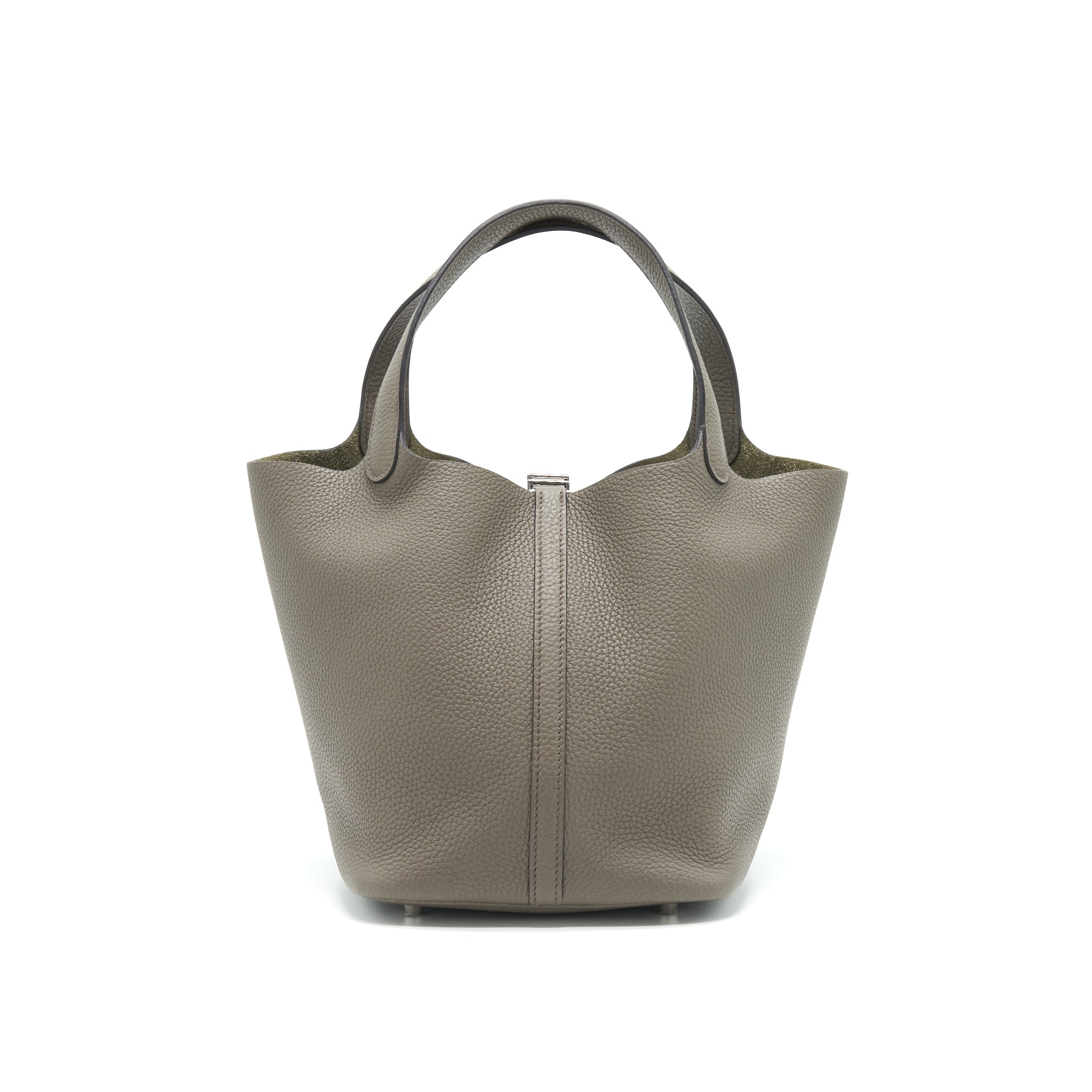HERMES PICOTIN 22 LOCK BAG GRIS ETAIN SHW