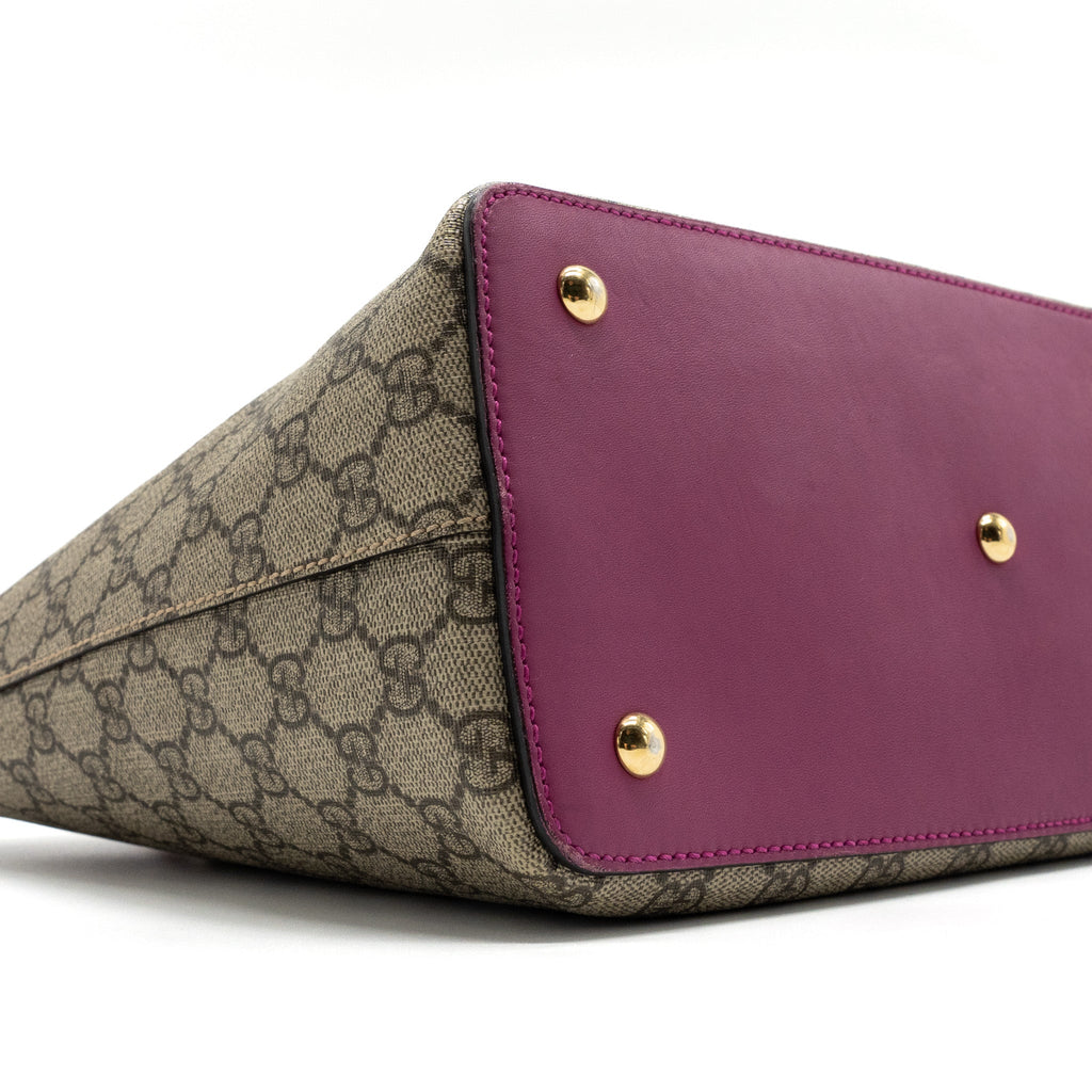 GUCCI TOTE BAG GG CANVAS MULTICOLOUR GHW