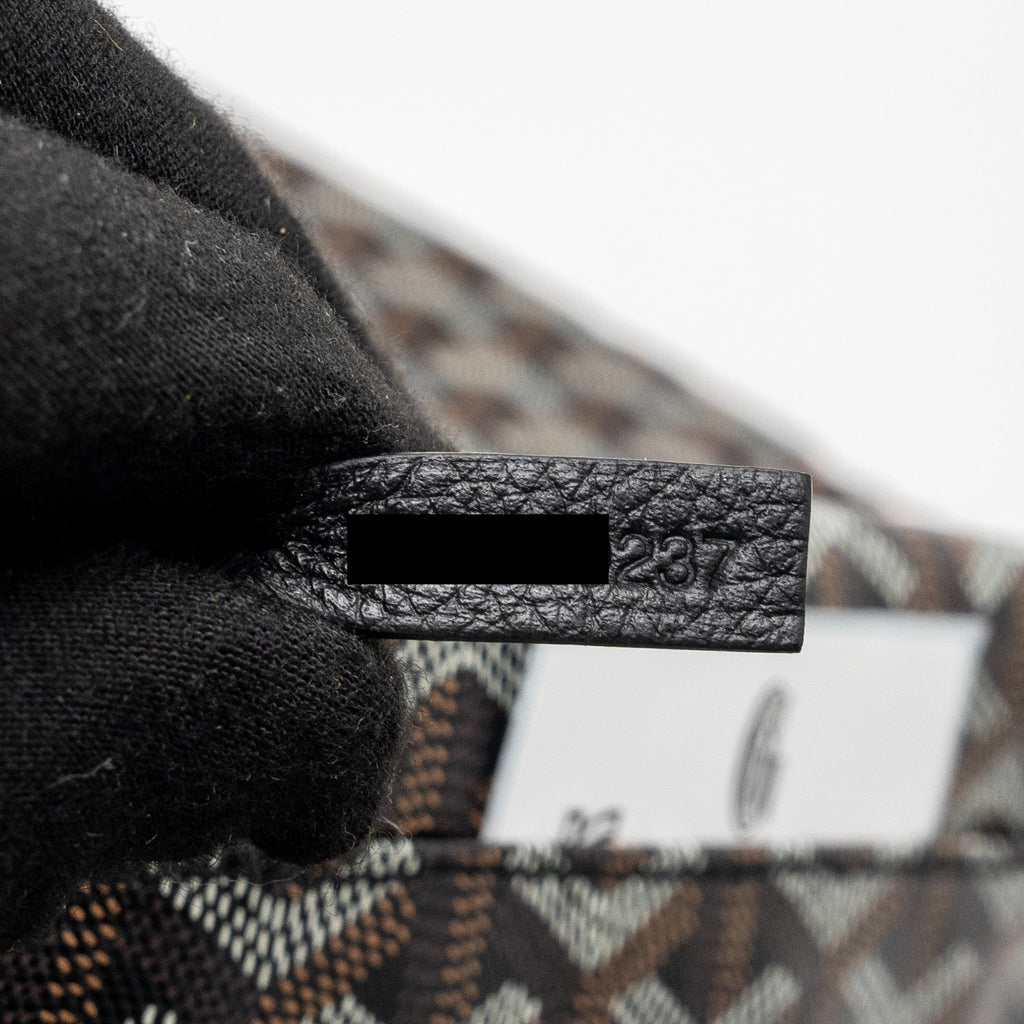 GOYARD SAINT LOUIS PM TOTE BAG GOYARDLINE CANVAS BLACK SHW