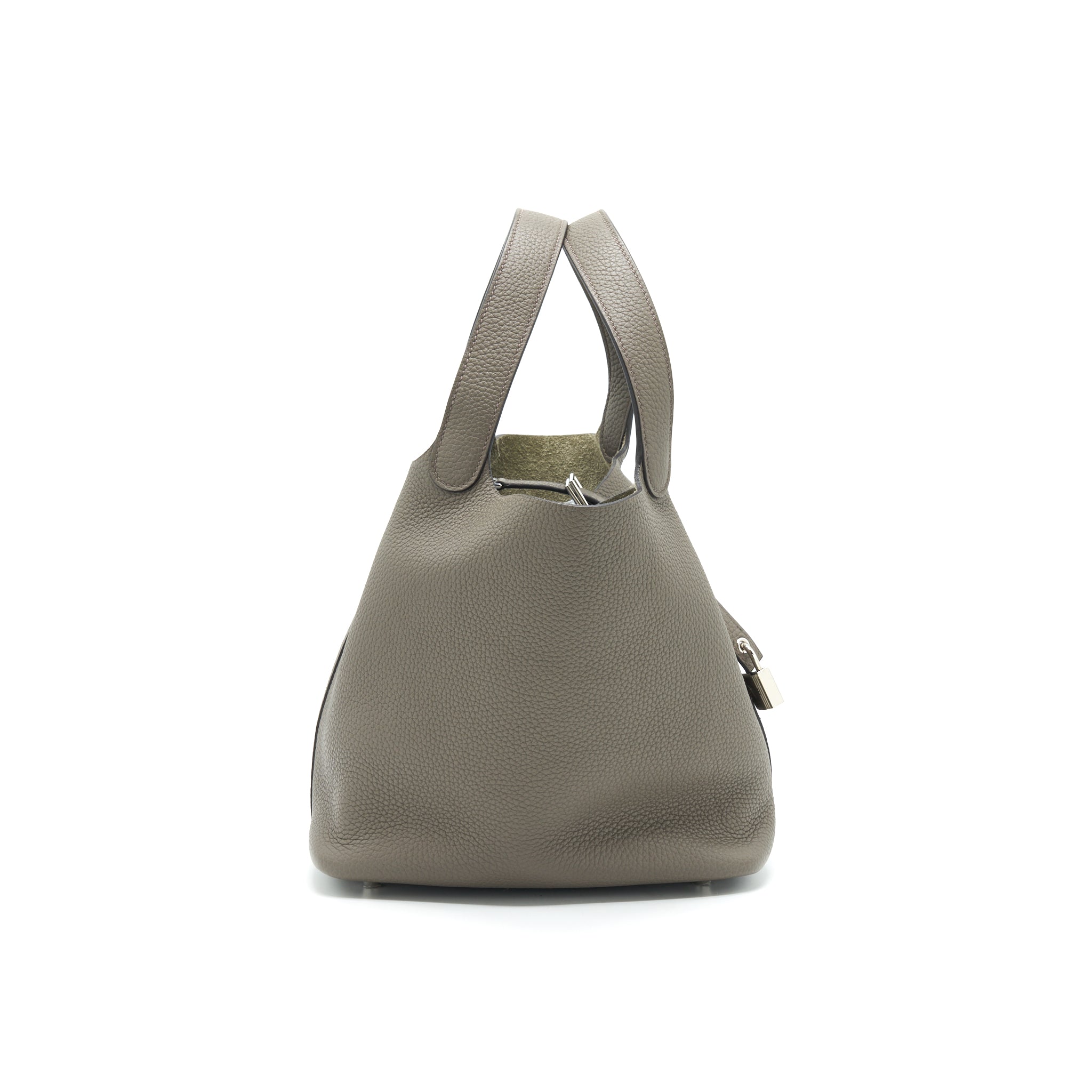 HERMES PICOTIN 22 LOCK BAG GRIS ETAIN SHW
