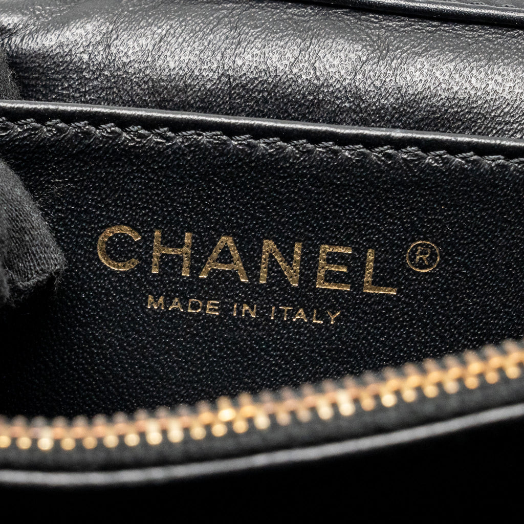 CHANEL THIN CITY FLAP BAG CALFSKIN BLACK GHW