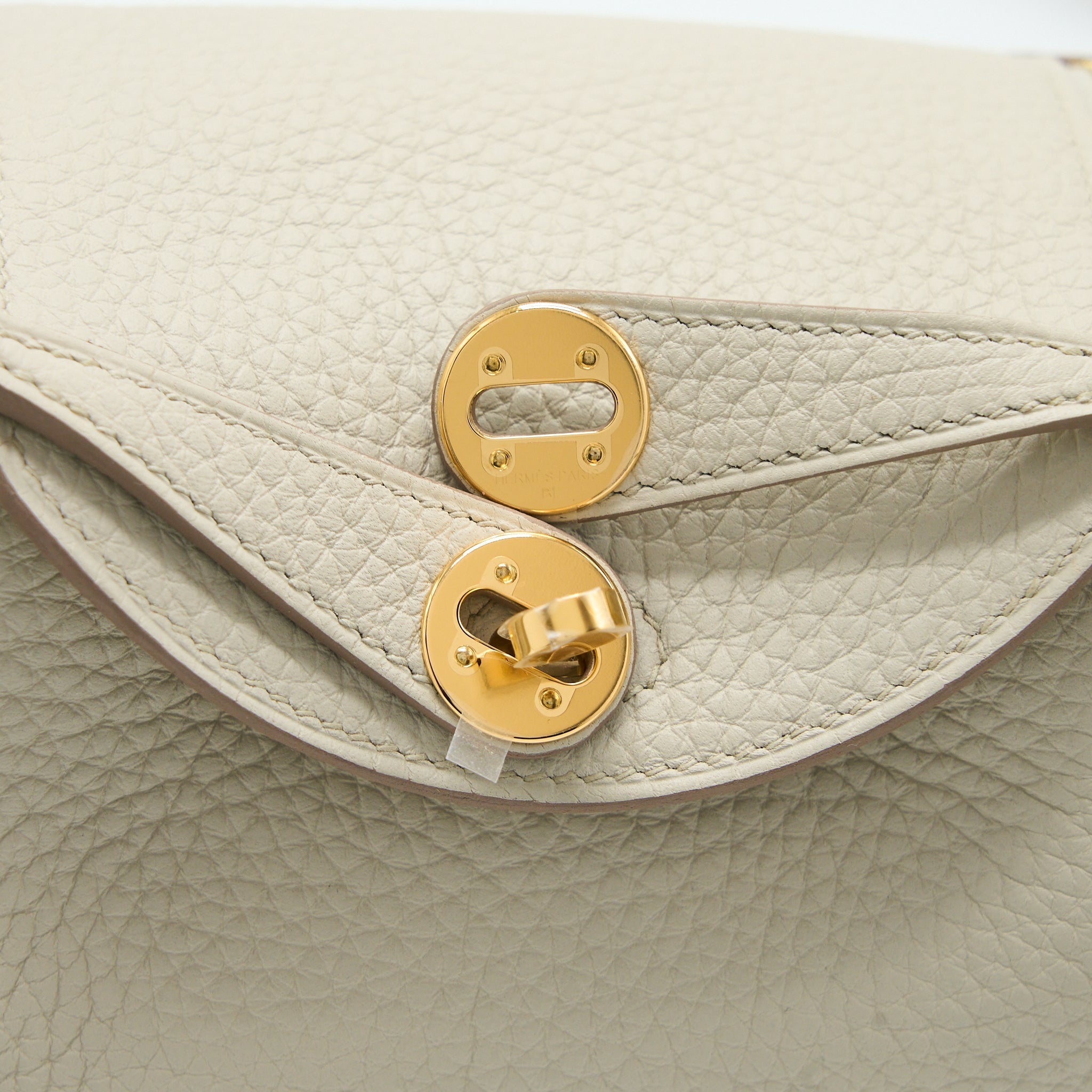 HERMES MINI LINDY CLEMENCE BETON GHW
