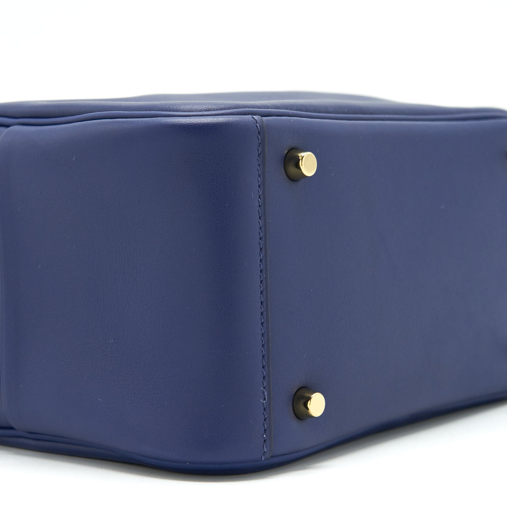 HERMES MINI LINDY SWIFT BLUE SAPPHIRE GHW