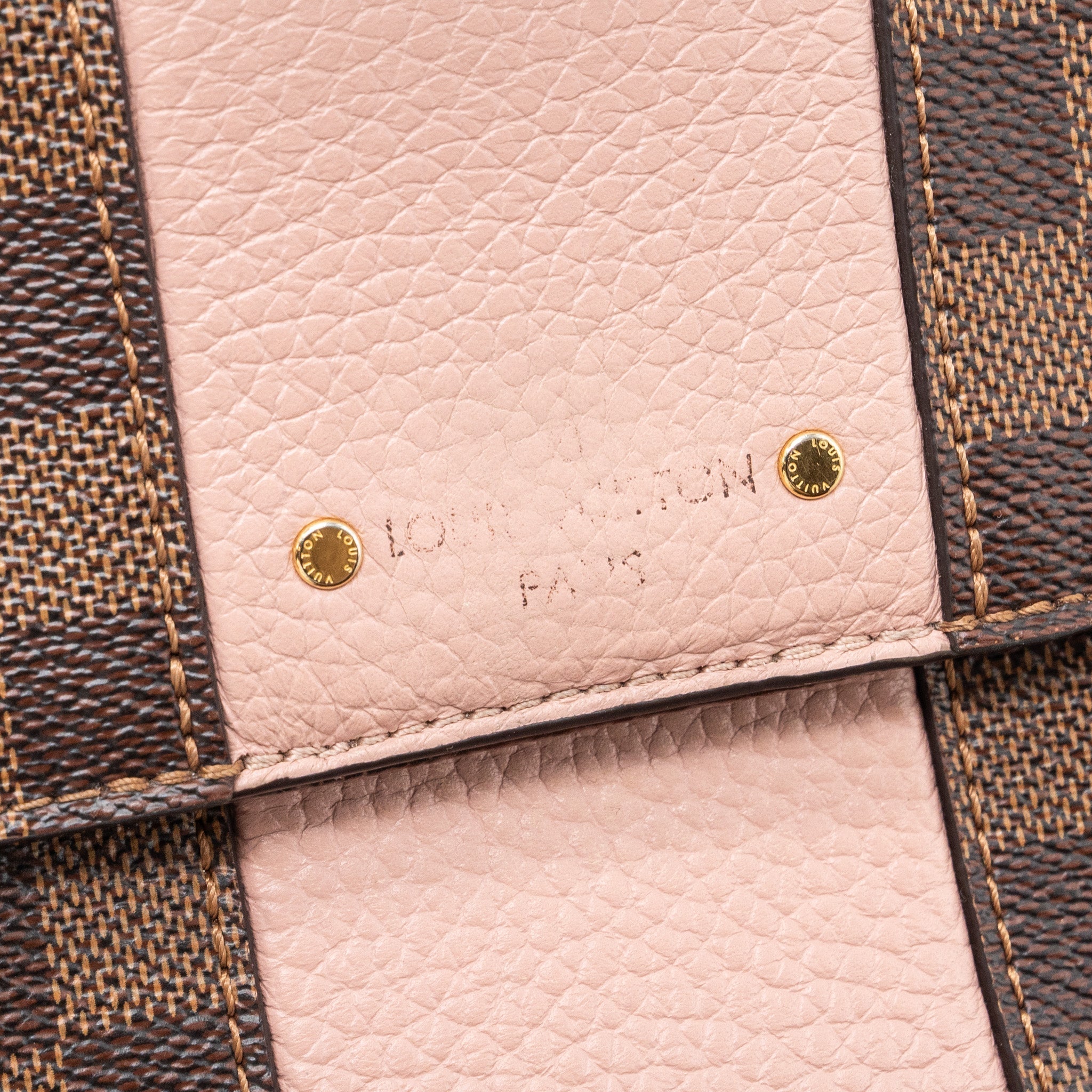 LOUIS VUITTON CLUNY BB DAMIER EBENE/PINK GHW