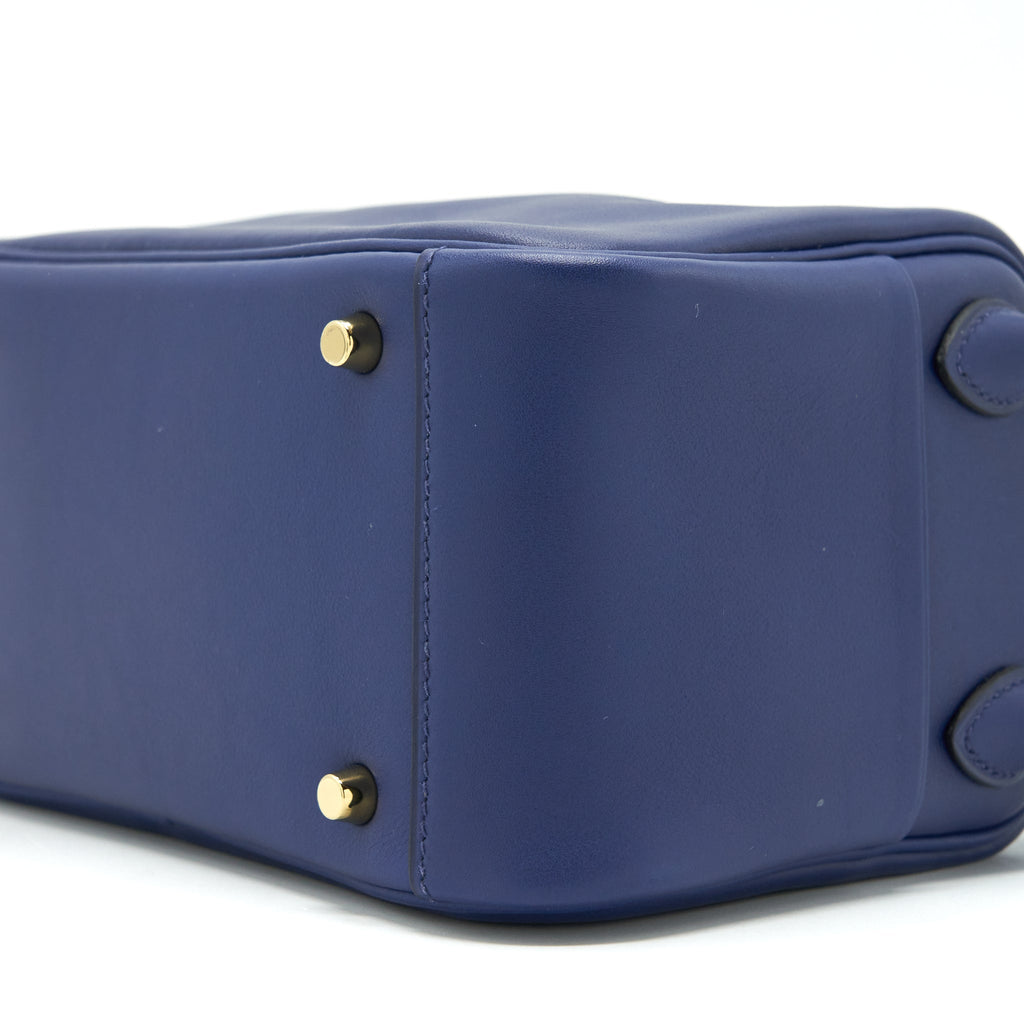 HERMES MINI LINDY SWIFT BLUE SAPPHIRE GHW