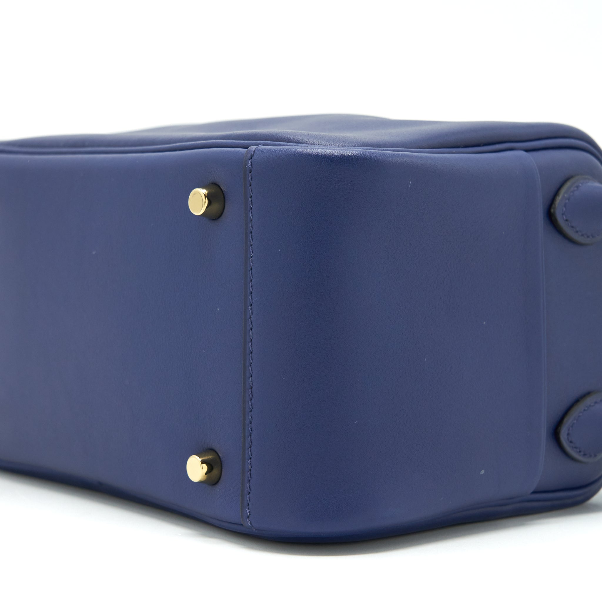 HERMES MINI LINDY SWIFT BLUE SAPPHIRE GHW