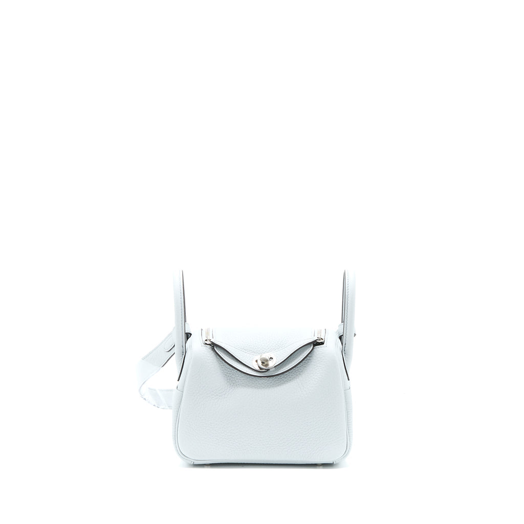 HERMES MINI LINDY CLEMENCE BLUE PALE SHW