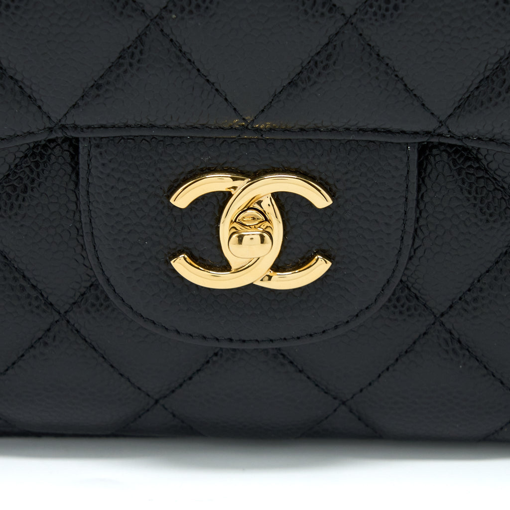 CHANEL JUMBO CLASSIC DOUBLE FLAP BAG CAVIAR BLACK GHW