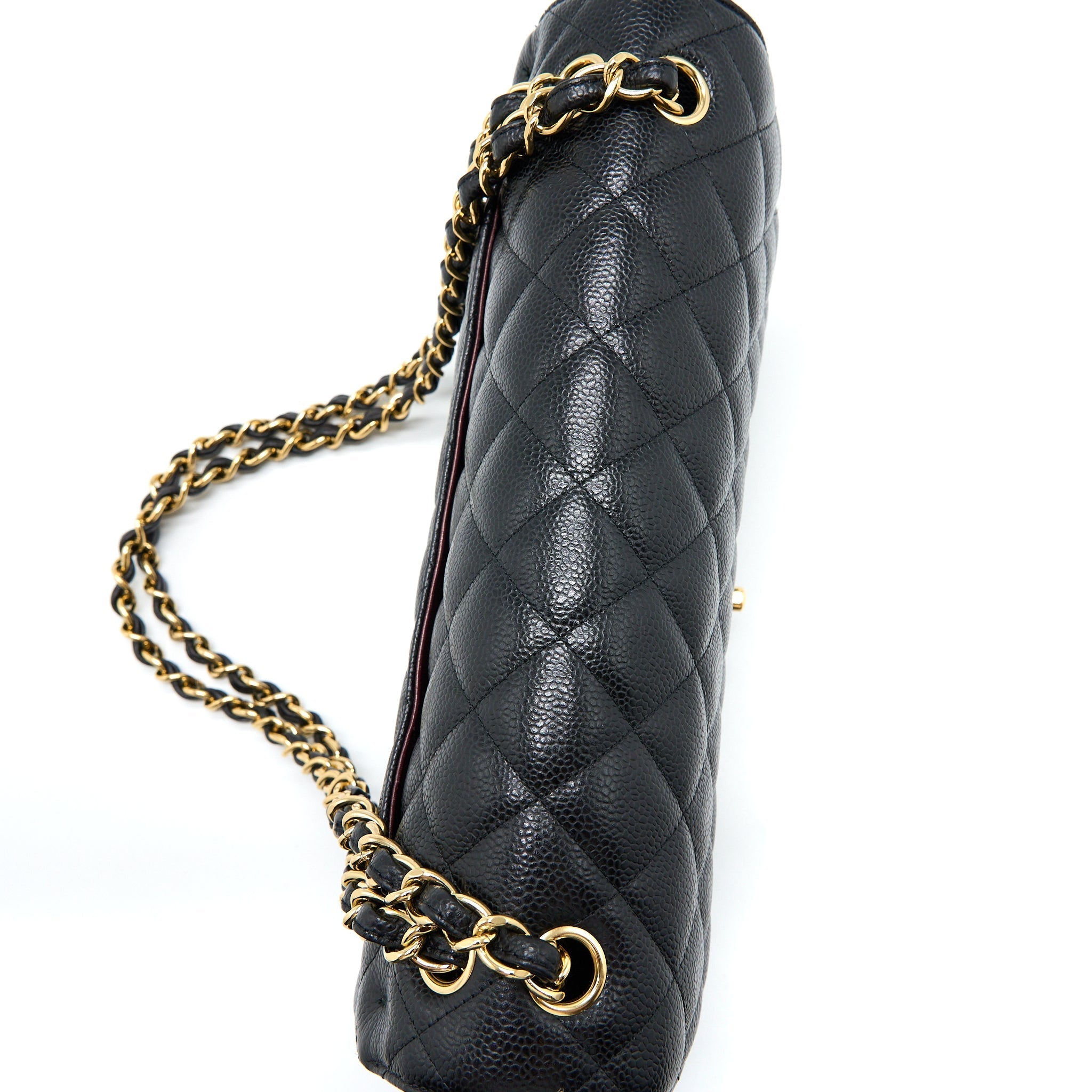 CHANEL JUMBO CLASSIC DOUBLE FLAP BAG CAVIAR BLACK GHW