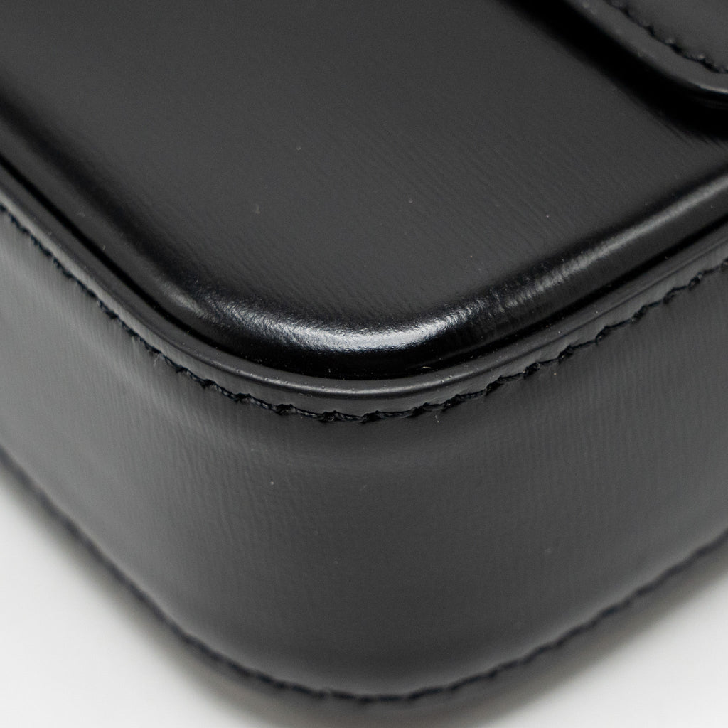 CELINE TRIOMPHE SHOULDER BAG CALFSKIN BLACK GHW