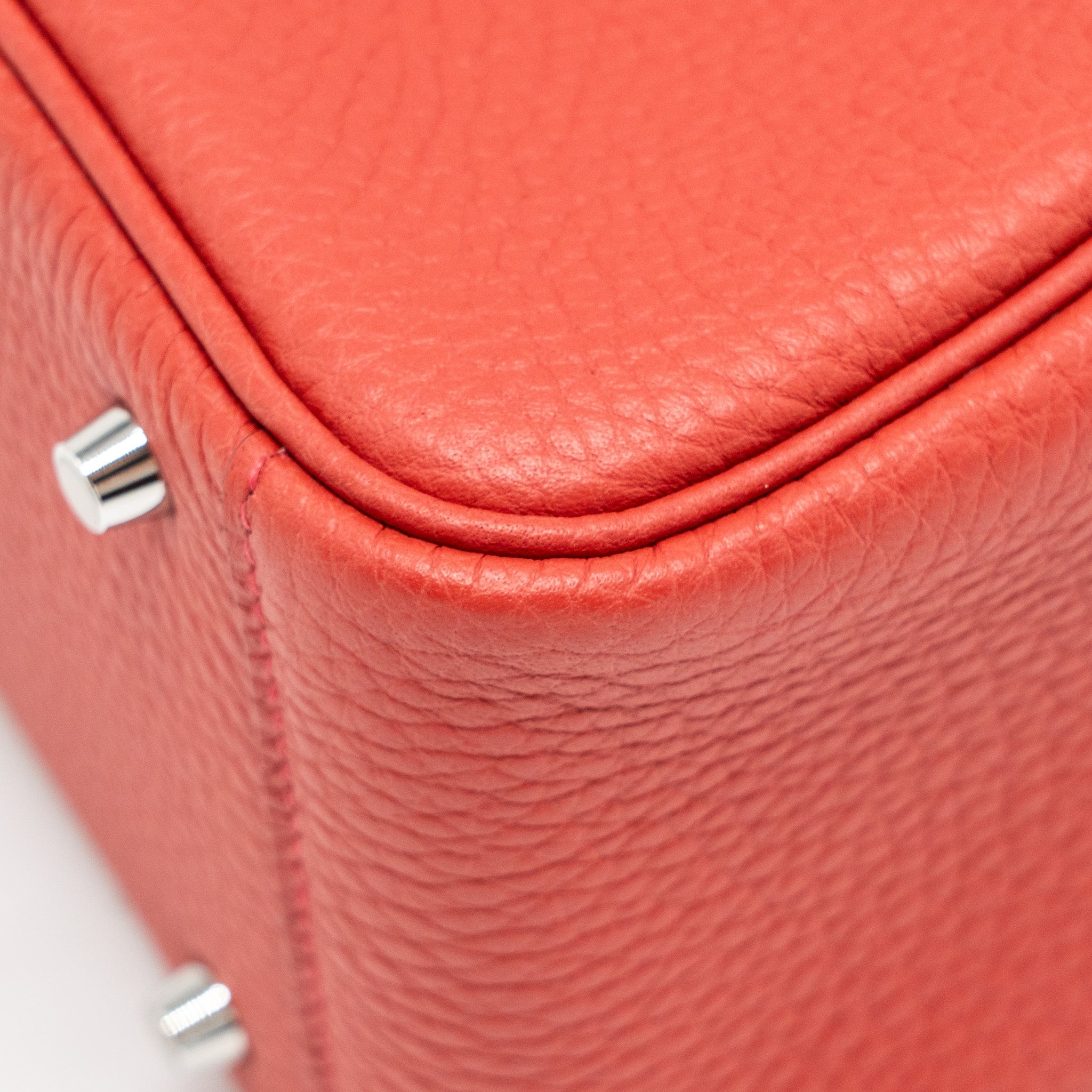 HERMES MINI LINDY CLEMENCE VERMILLON SHW