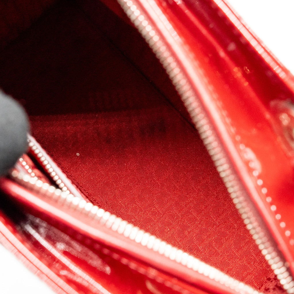 DIOR MEDIUM LADY DIOR PATENT RED SHW