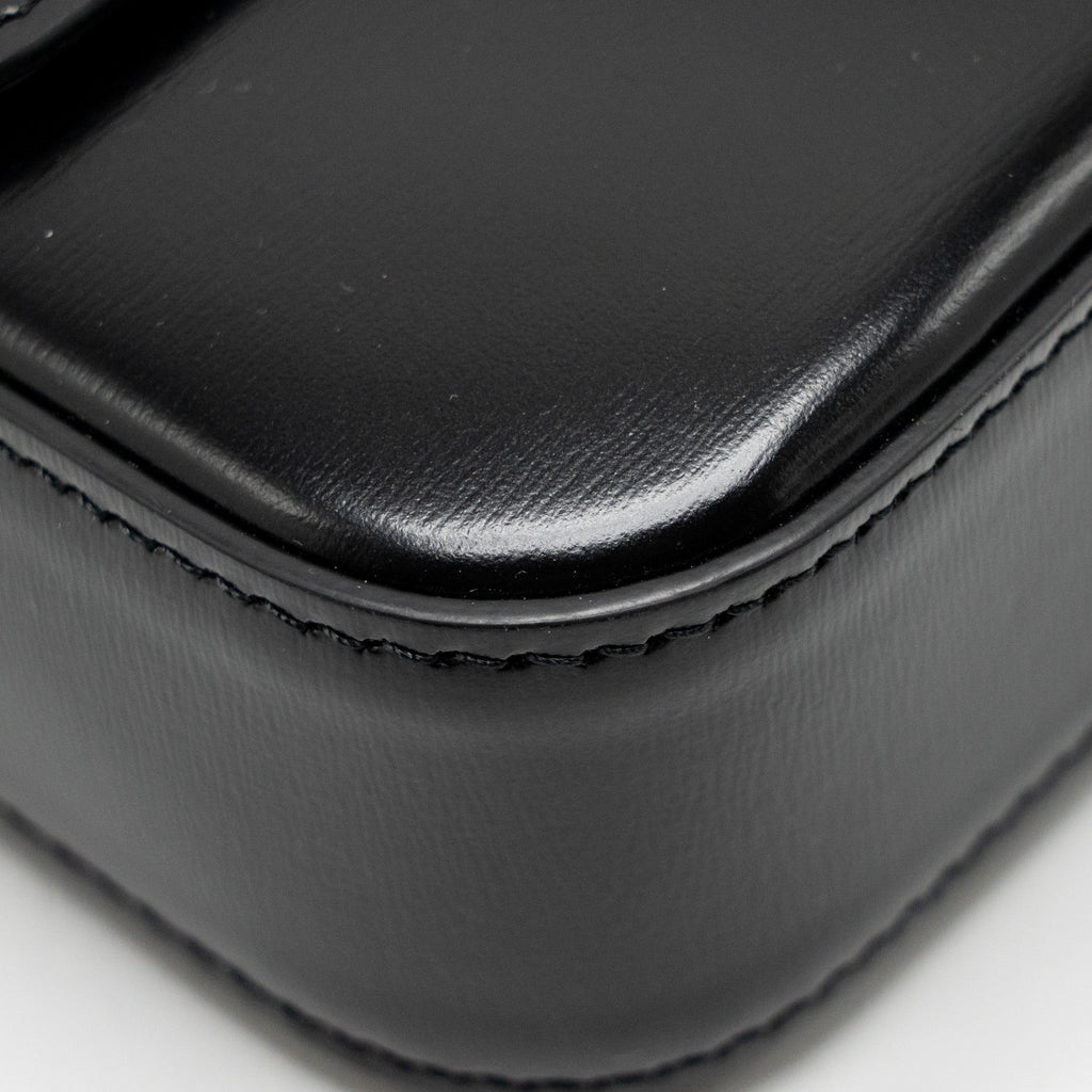 CELINE TRIOMPHE SHOULDER BAG CALFSKIN BLACK GHW