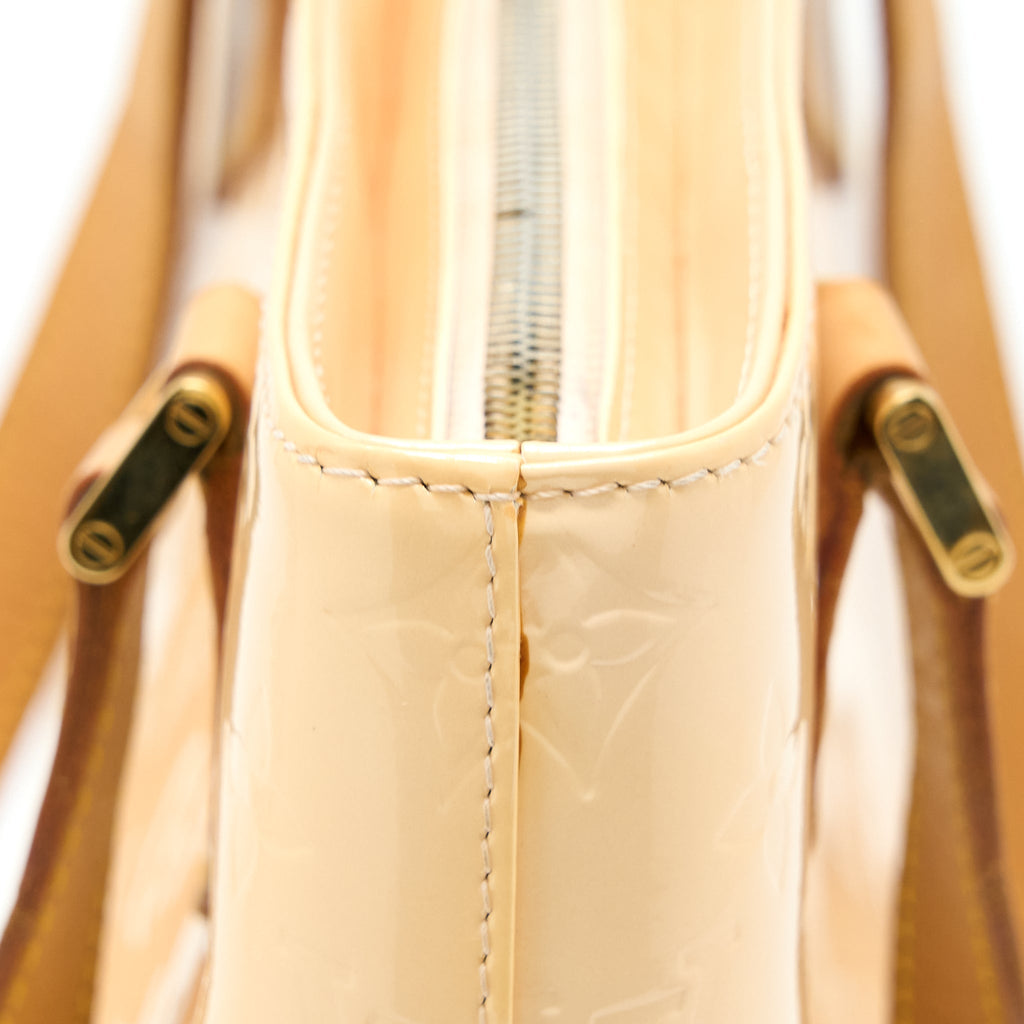 LOUIS VUITTON VINTAGE HUSTON TOTE VERNIS BEIGE GHW