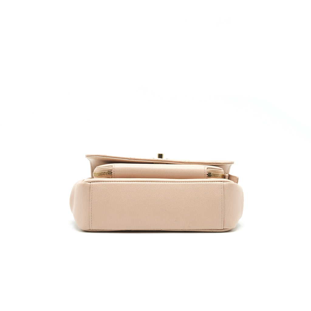 CHANEL BUSINESS AFFINITY FLAP BAG QUILTED CAVIAR MEDIUM BEIGE