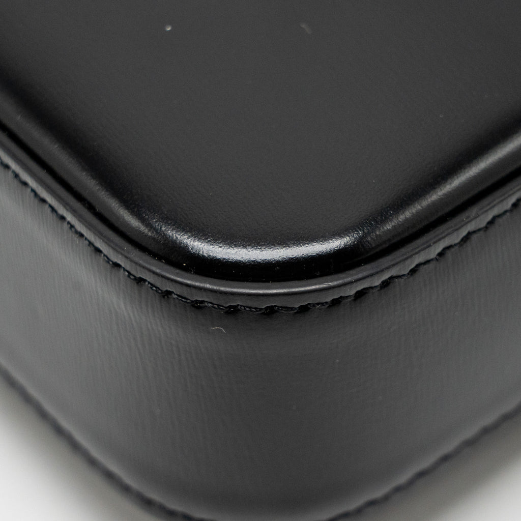 CELINE TRIOMPHE SHOULDER BAG CALFSKIN BLACK GHW
