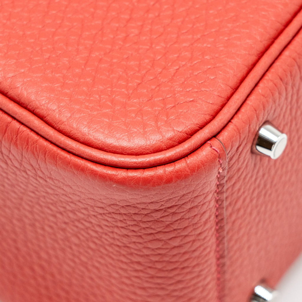 HERMES MINI LINDY CLEMENCE VERMILLON SHW