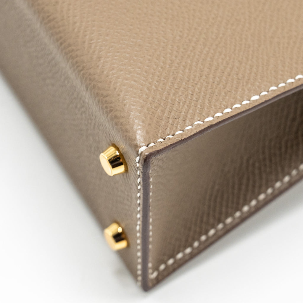 HERMES MINI KELLY EPSOM ETOUPE GHW