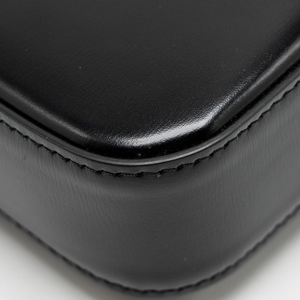 CELINE TRIOMPHE SHOULDER BAG CALFSKIN BLACK GHW