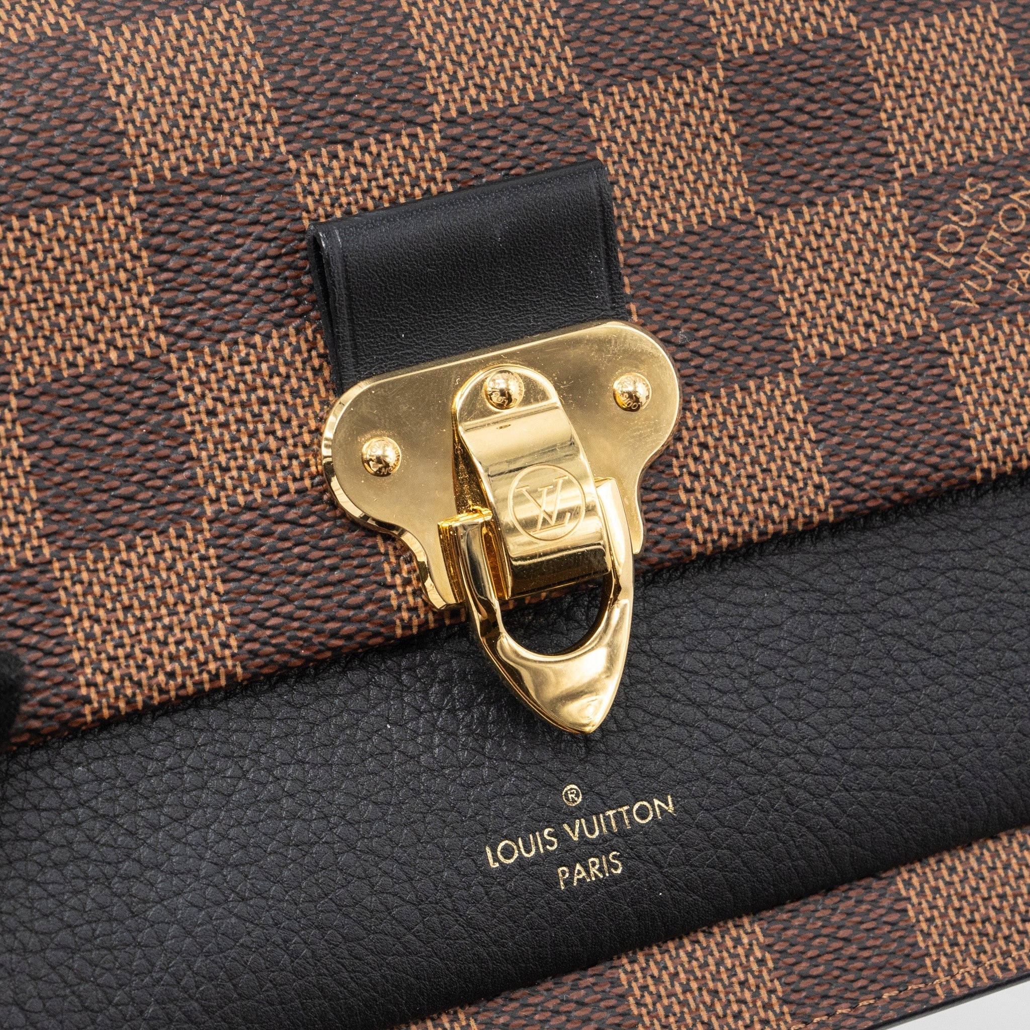 LOUIS VUITTON VAVIN CHAIN WALLET DAMIER EBENE/BLACK GHW (NEW VERSION)