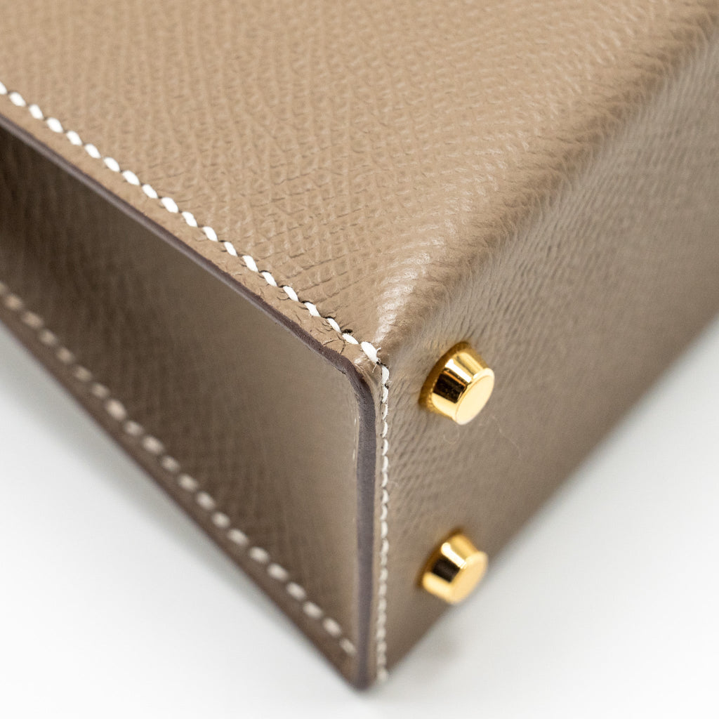 HERMES MINI KELLY EPSOM ETOUPE GHW