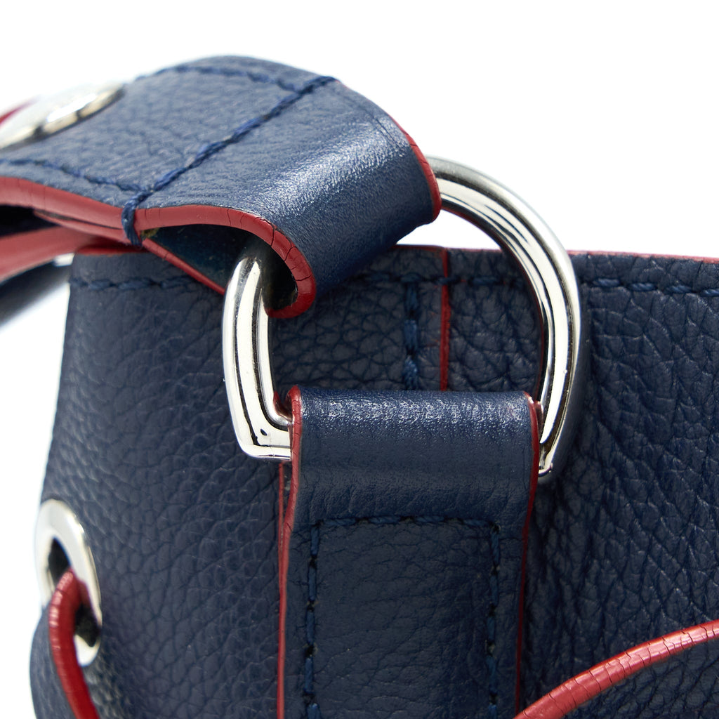 LOUIS VUITTON LOCKME BUCKET BAG CALFSKIN DARK BLUE SHW
