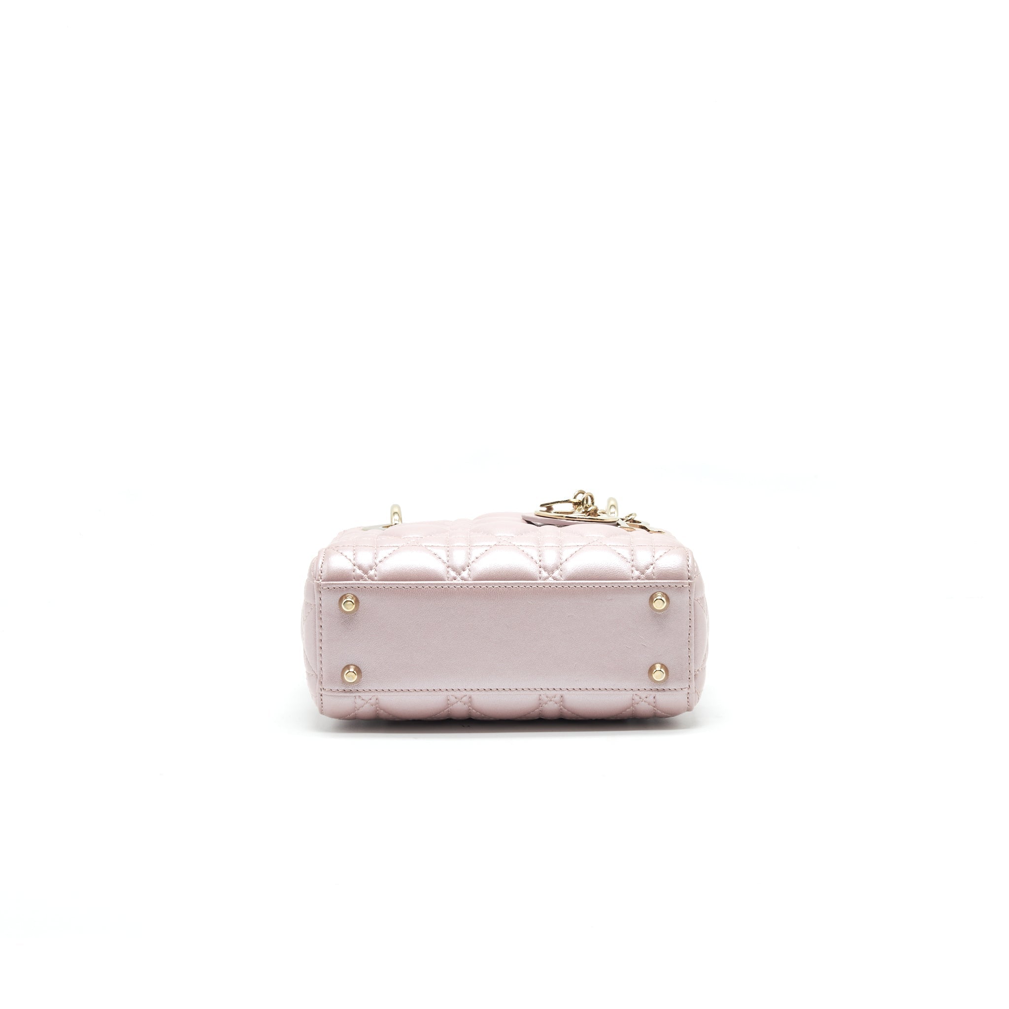 DIOR MINI LADY WITH CHAIN LOTUS PEARL GHW
