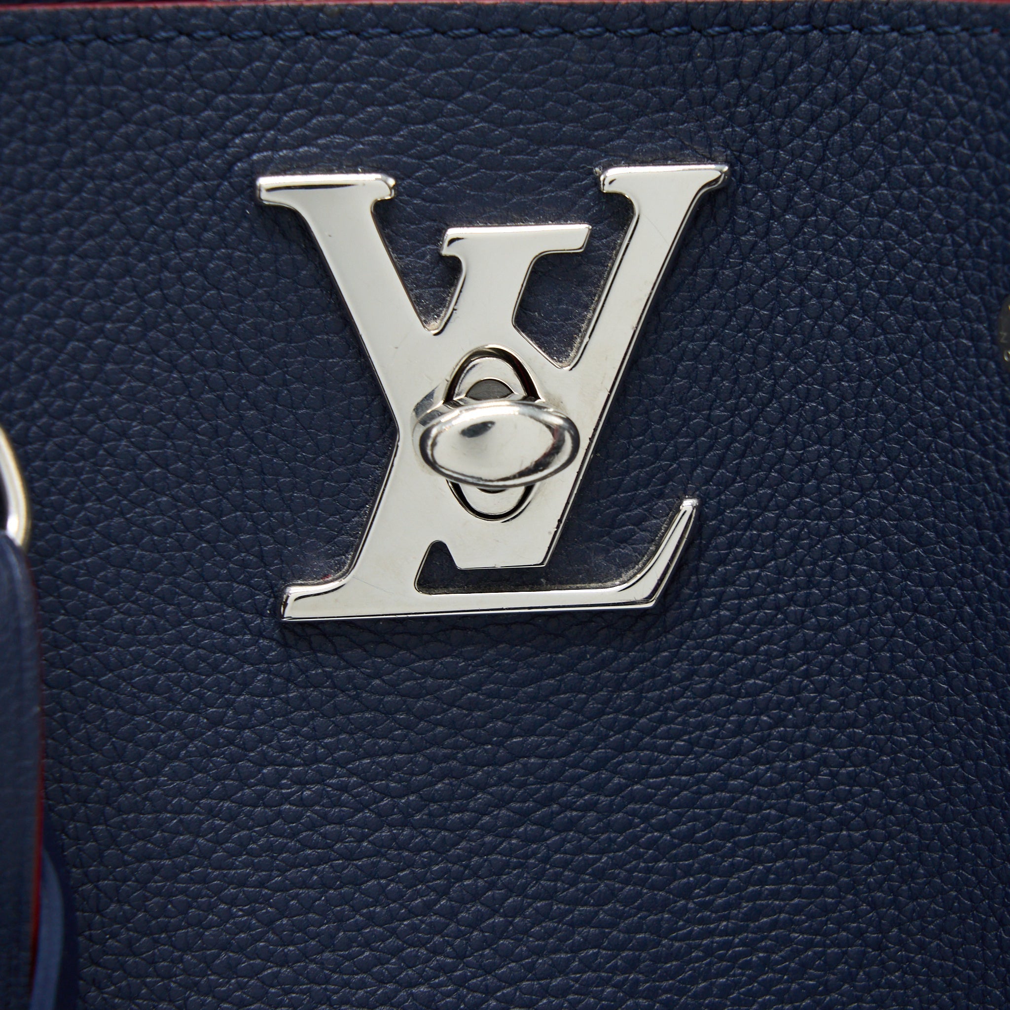 LOUIS VUITTON LOCKME BUCKET BAG CALFSKIN DARK BLUE SHW