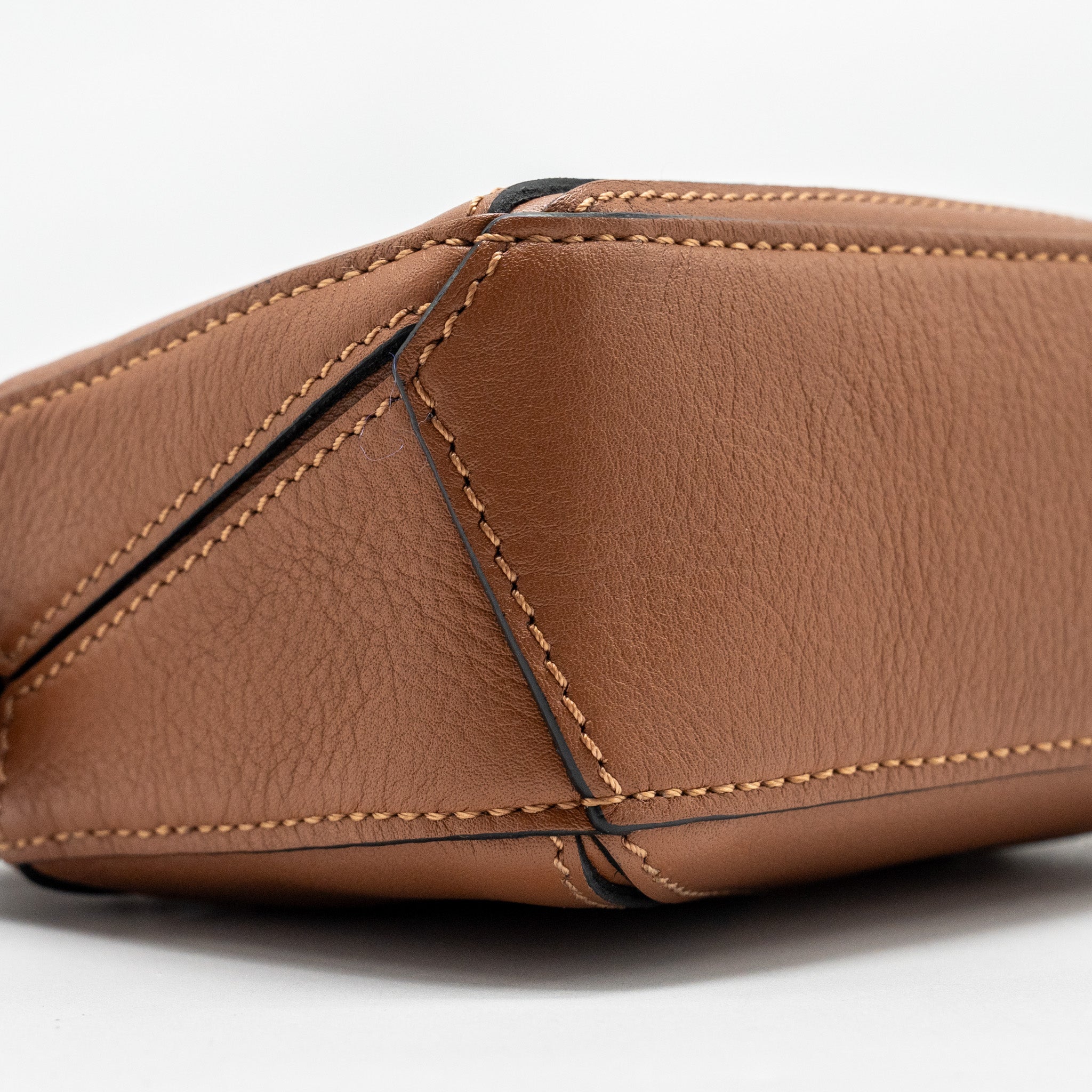 LOEWE NANO PUZZLE BAG CALFSKIN BROWN SHW