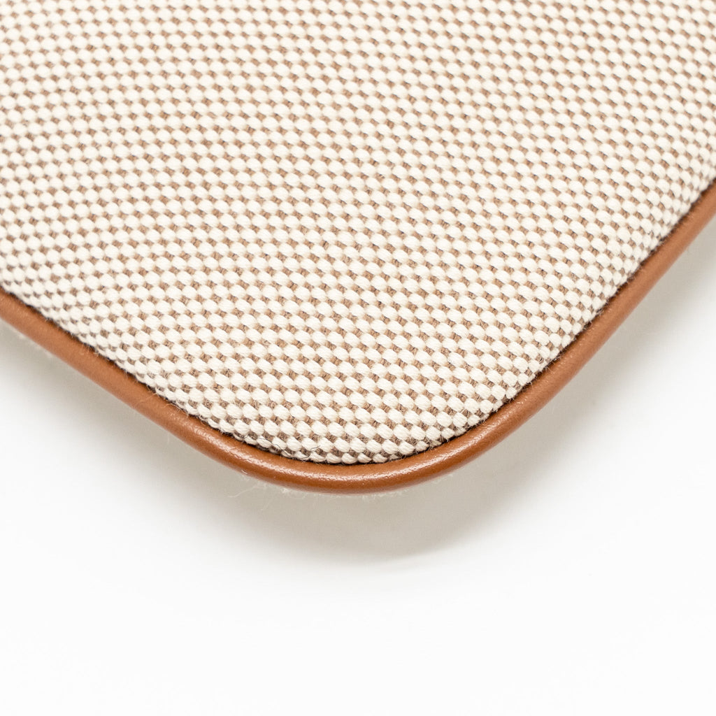MIU MIU MINI IVY BAG CANVAS/LEATHER BEIGE/BRANDY GHW