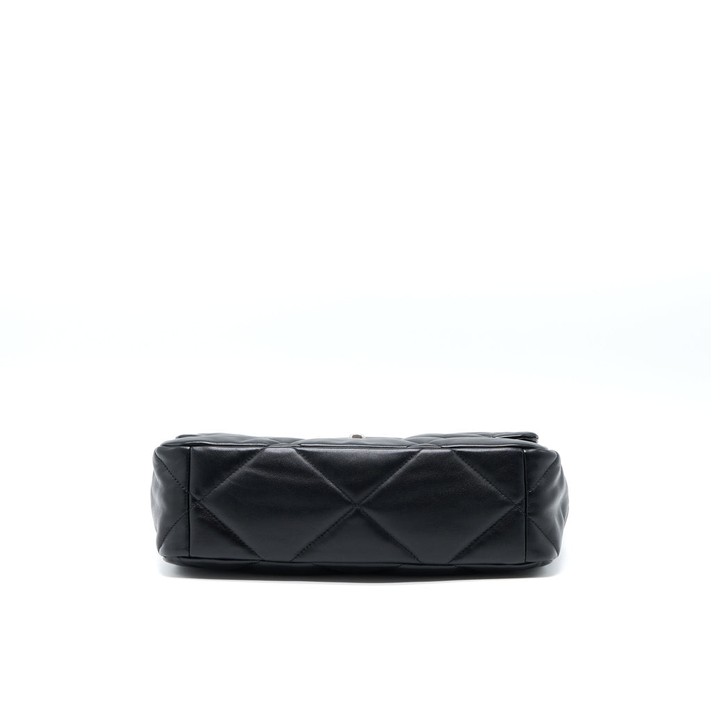 CHANEL MEDIUM 19 BAG GOATSKIN BLACK MULTICOLOUR HARDWARE (MICROCHIP)