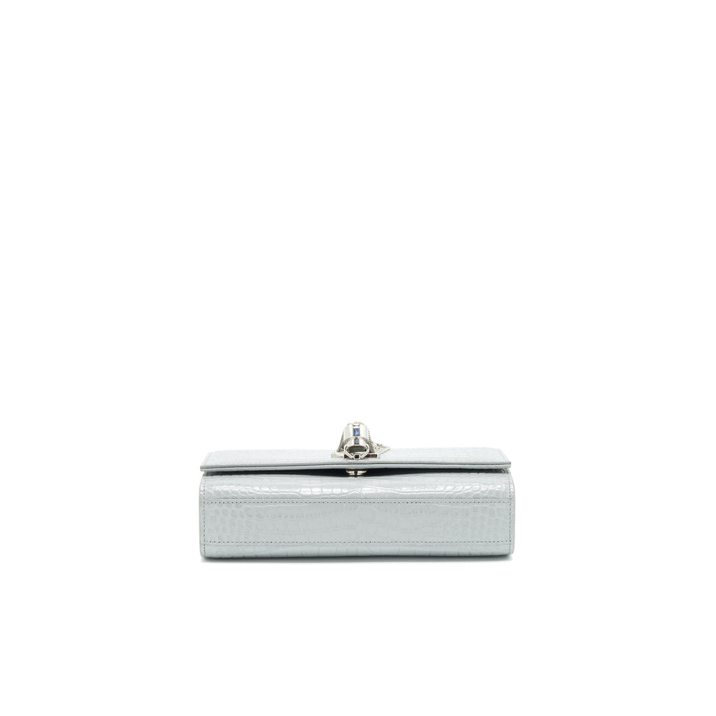 SAINT LAURENT/YSL SMALL KATE BAG CROC-EMBOSSED WITH TASSEL