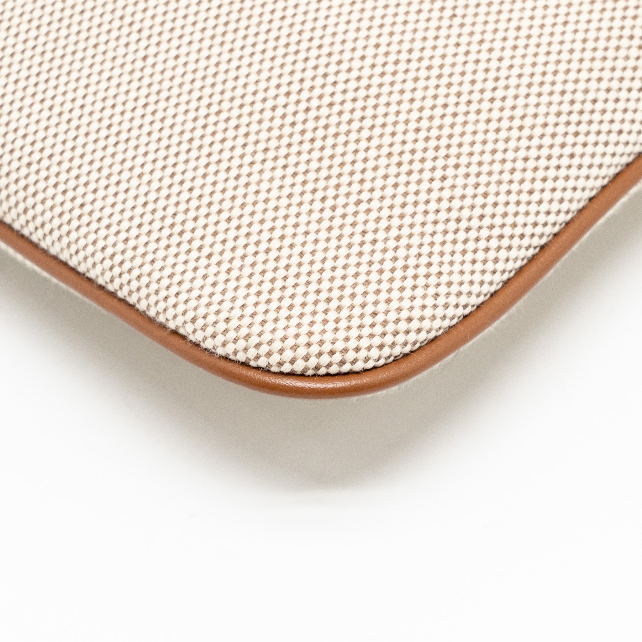 MIU MIU MINI IVY BAG CANVAS/LEATHER BEIGE/BRANDY GHW