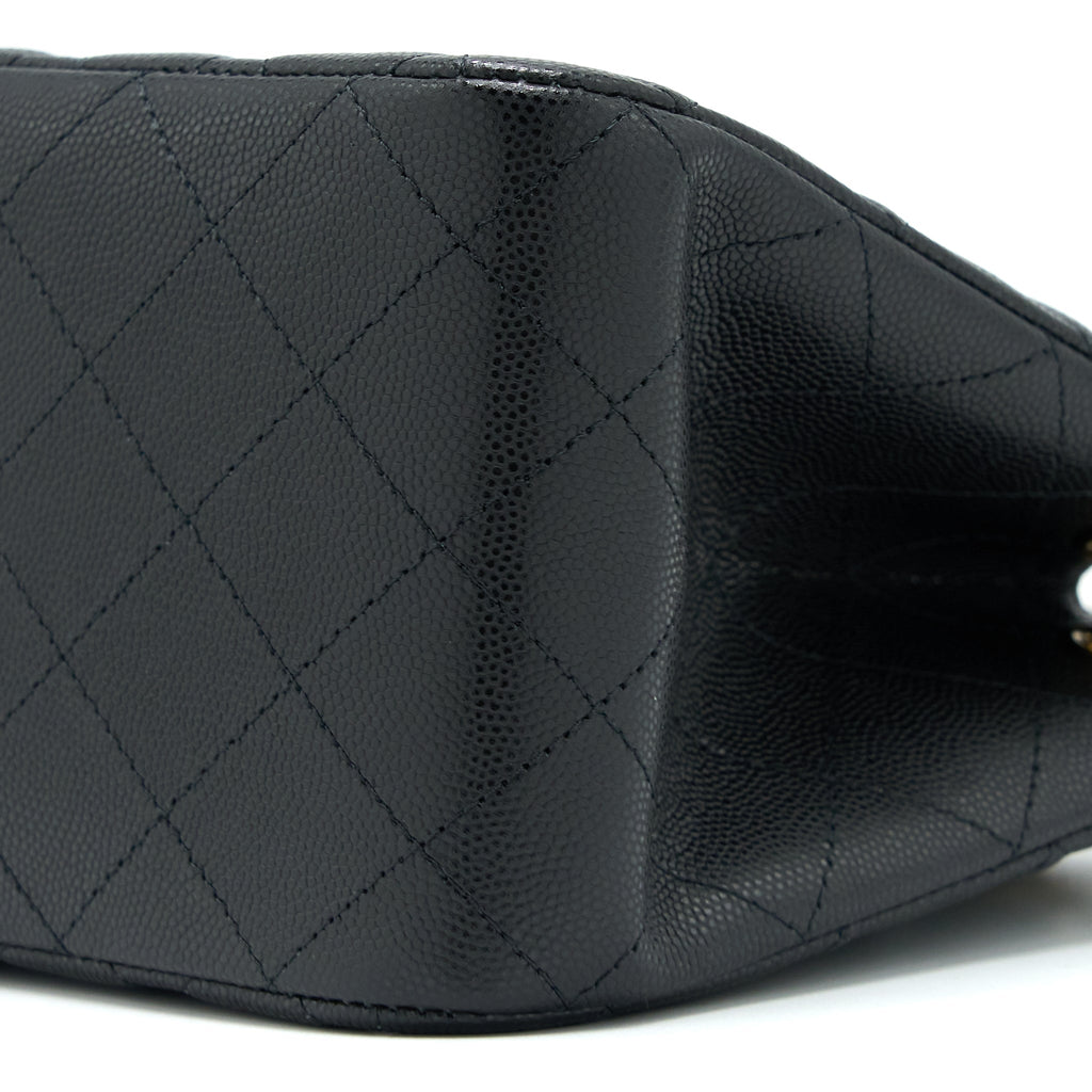 CHANEL 23C MINI BUCKET BAG CAVIAR BLACK LGHW (MICROCHIP)