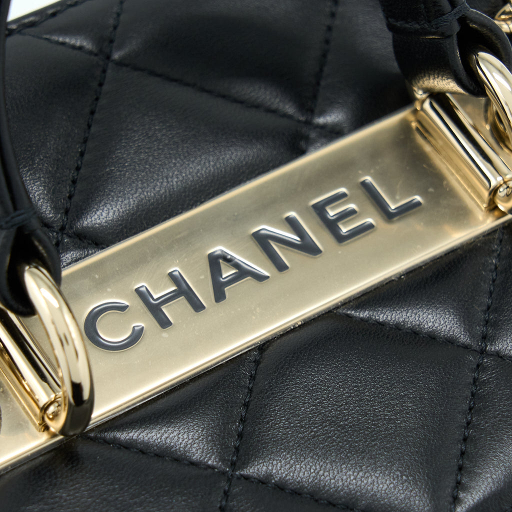 CHANEL TRENDY VANITY CASE LAMBSKIN BLACK LGHW (MICROCHIP)