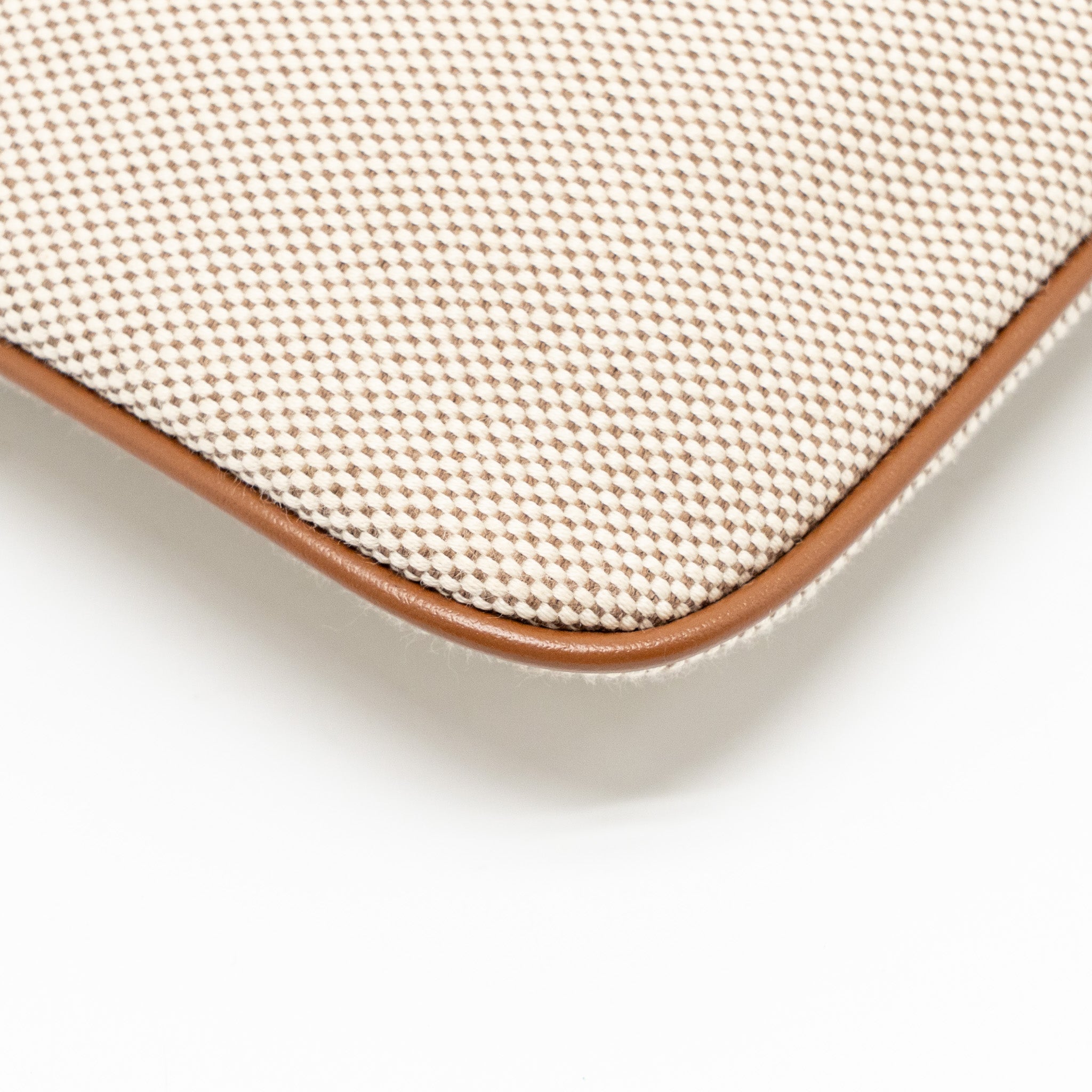 MIU MIU MINI IVY BAG CANVAS/LEATHER BEIGE/BRANDY GHW