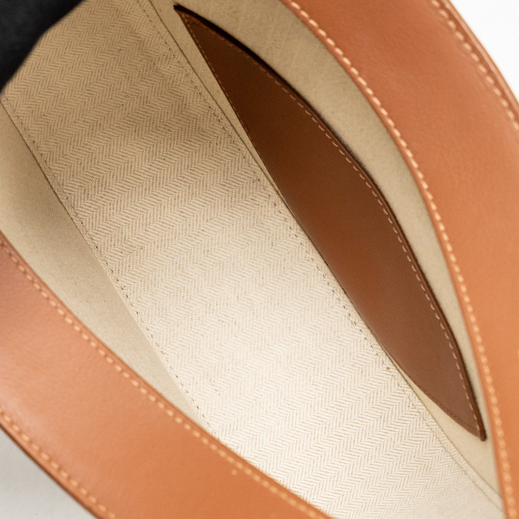 LOEWE MEDIUM LUNA BAG ANAGRAM JACQUARD CANVAS/CALFSKIN TAN/PECAN GHW