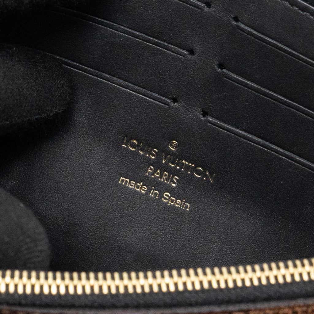 LOUIS VUITTON VAVIN CHAIN WALLET DAMIER EBENE/BLACK GHW (NEW VERSION)