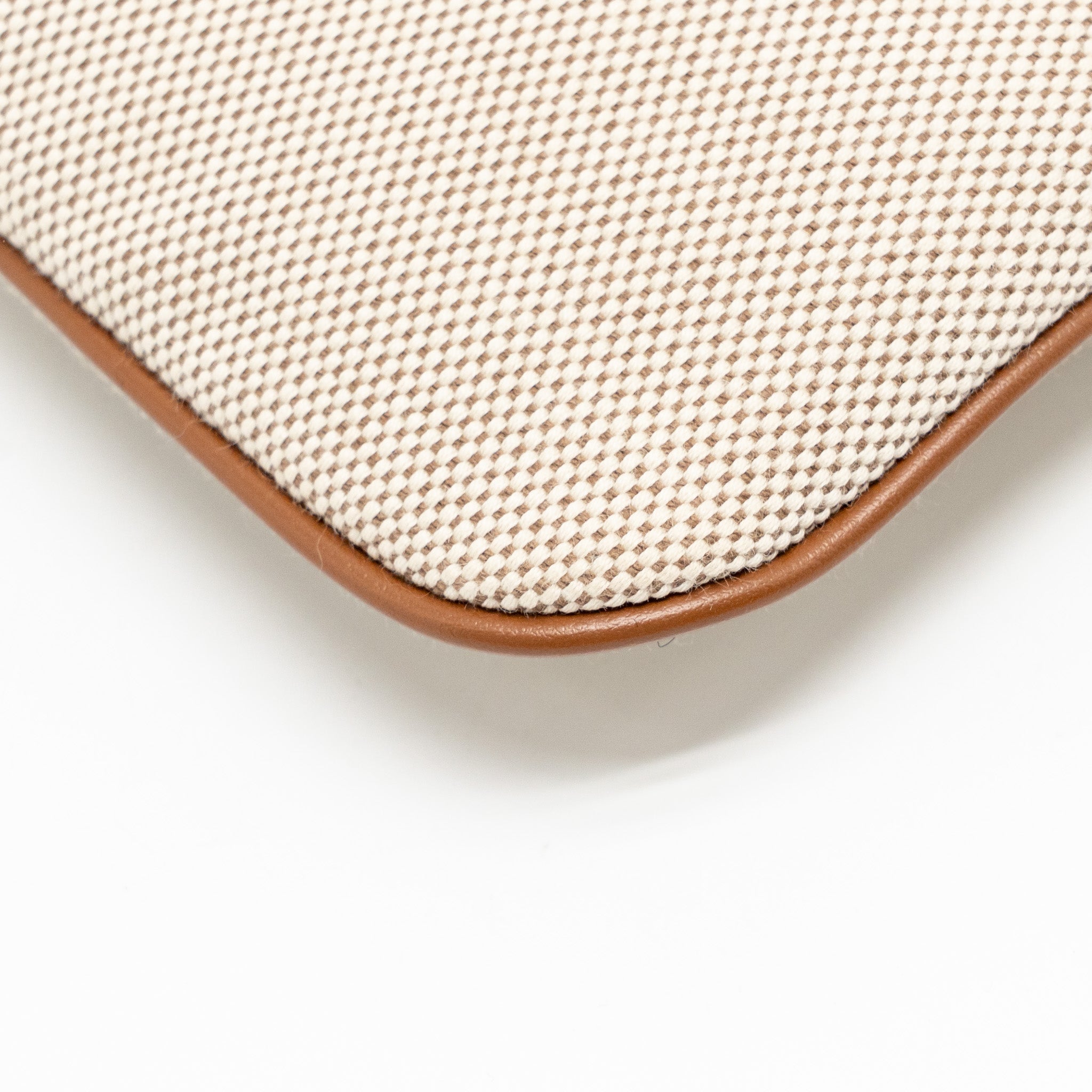 MIU MIU MINI IVY BAG CANVAS/LEATHER BEIGE/BRANDY GHW