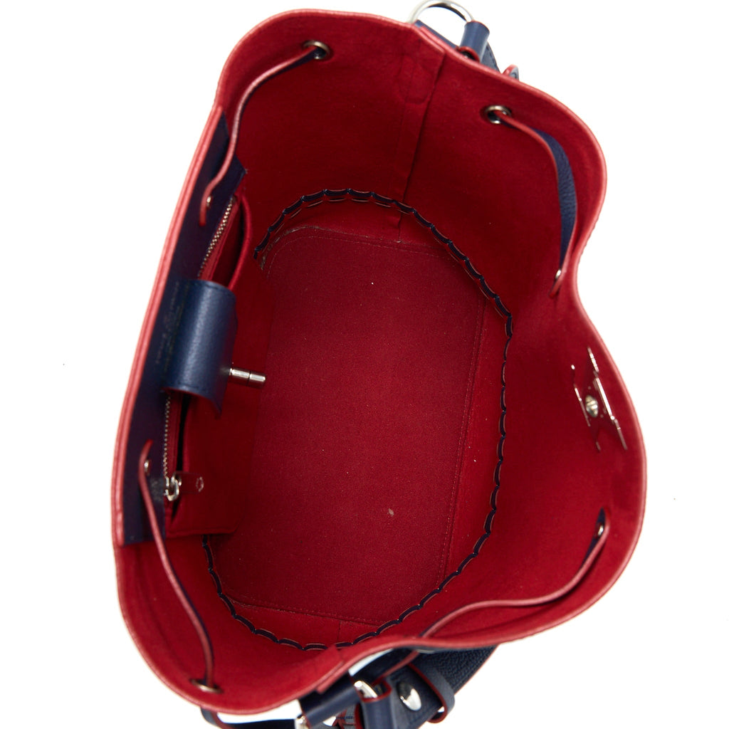 LOUIS VUITTON LOCKME BUCKET BAG CALFSKIN DARK BLUE SHW