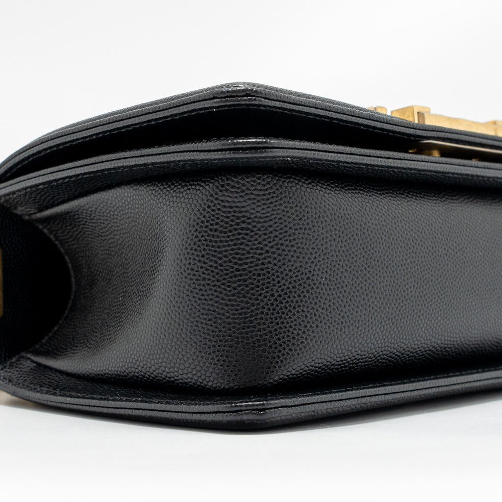 CHANEL SMALL BOY BAG CAVIAR BLACK GHW